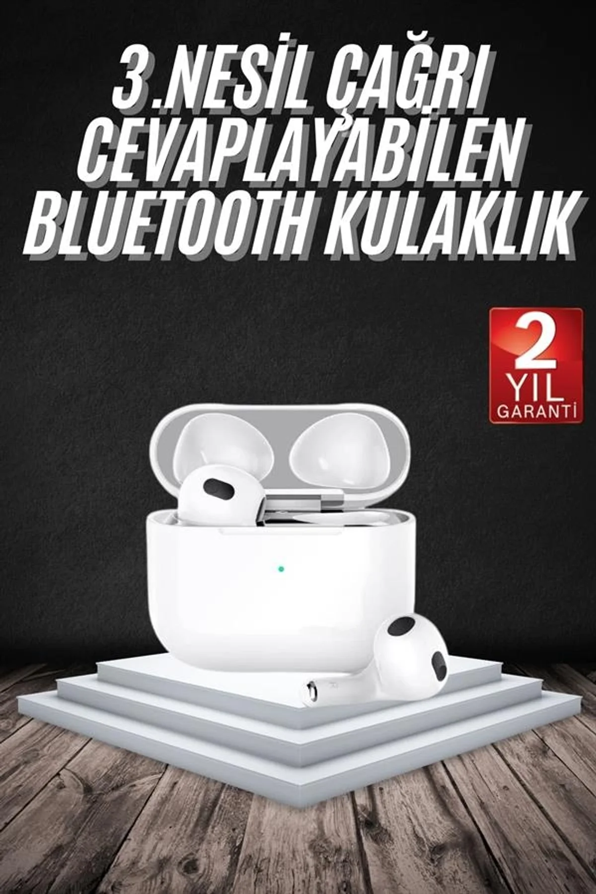 Bluetooth Kulaklık 3. Nesil Ios Android Uyumlu Yeni Nesil Wireless Charge - Just Cheap Store Görsel 2