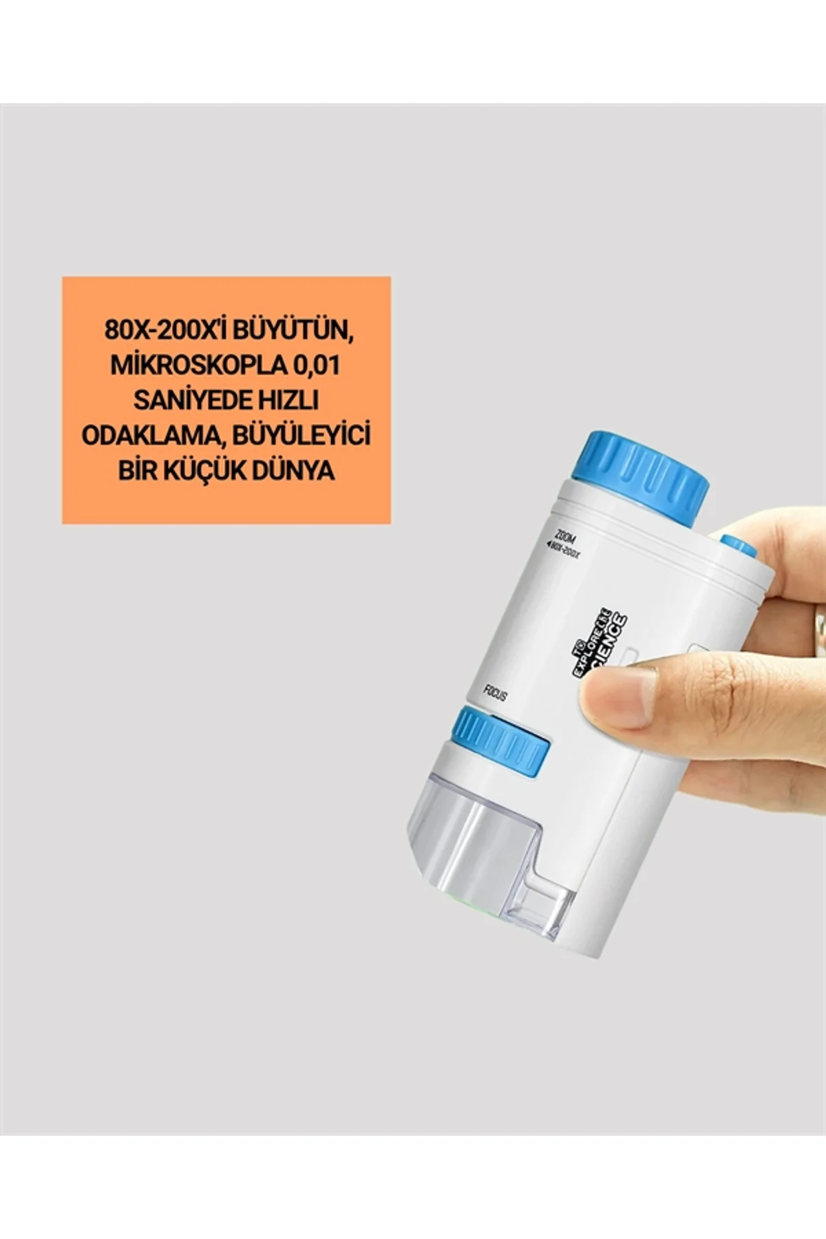 Abs Gövdeli Öğrenci Ve Hobi Mikroskobu – Mavi Renk Yeni Nesil - Just Cheap Store Görsel 2