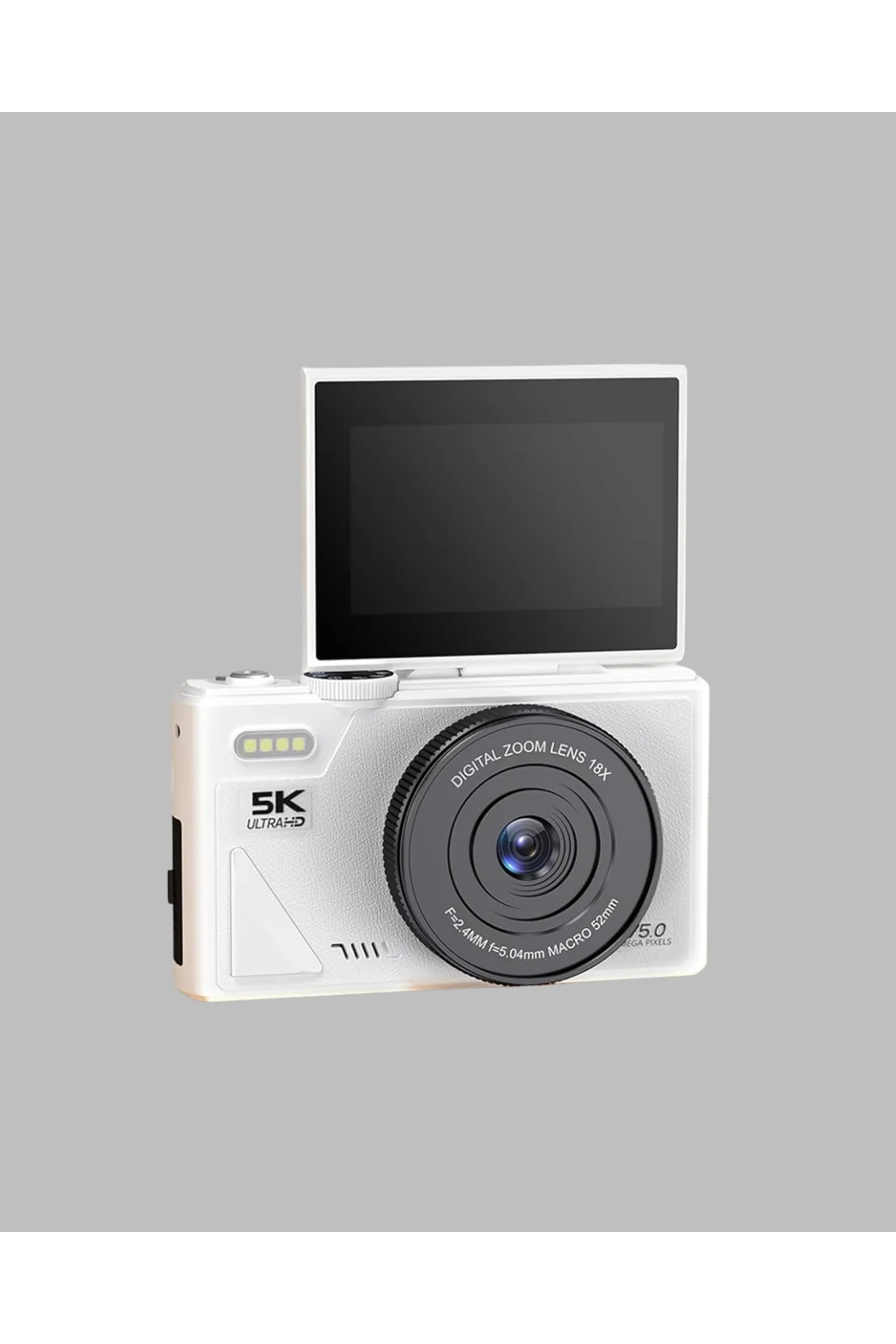Kompakt Dijital Fotoğraf Makinesi Beyaz 18x Dijital Zoom Destekli - Just Cheap Store Görsel 3