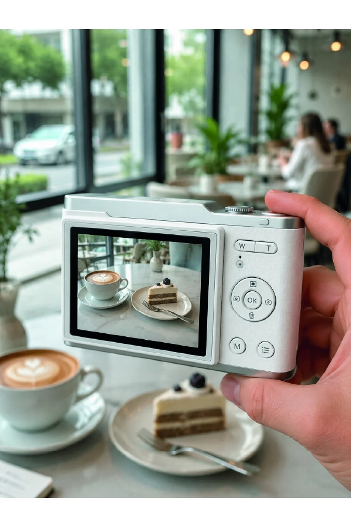 Beyaz 4k Video Kayıtlı 48 Mp Dijital Fotoğraf Makinesi Otomatik Odaklama - Just Cheap Store Görsel 4