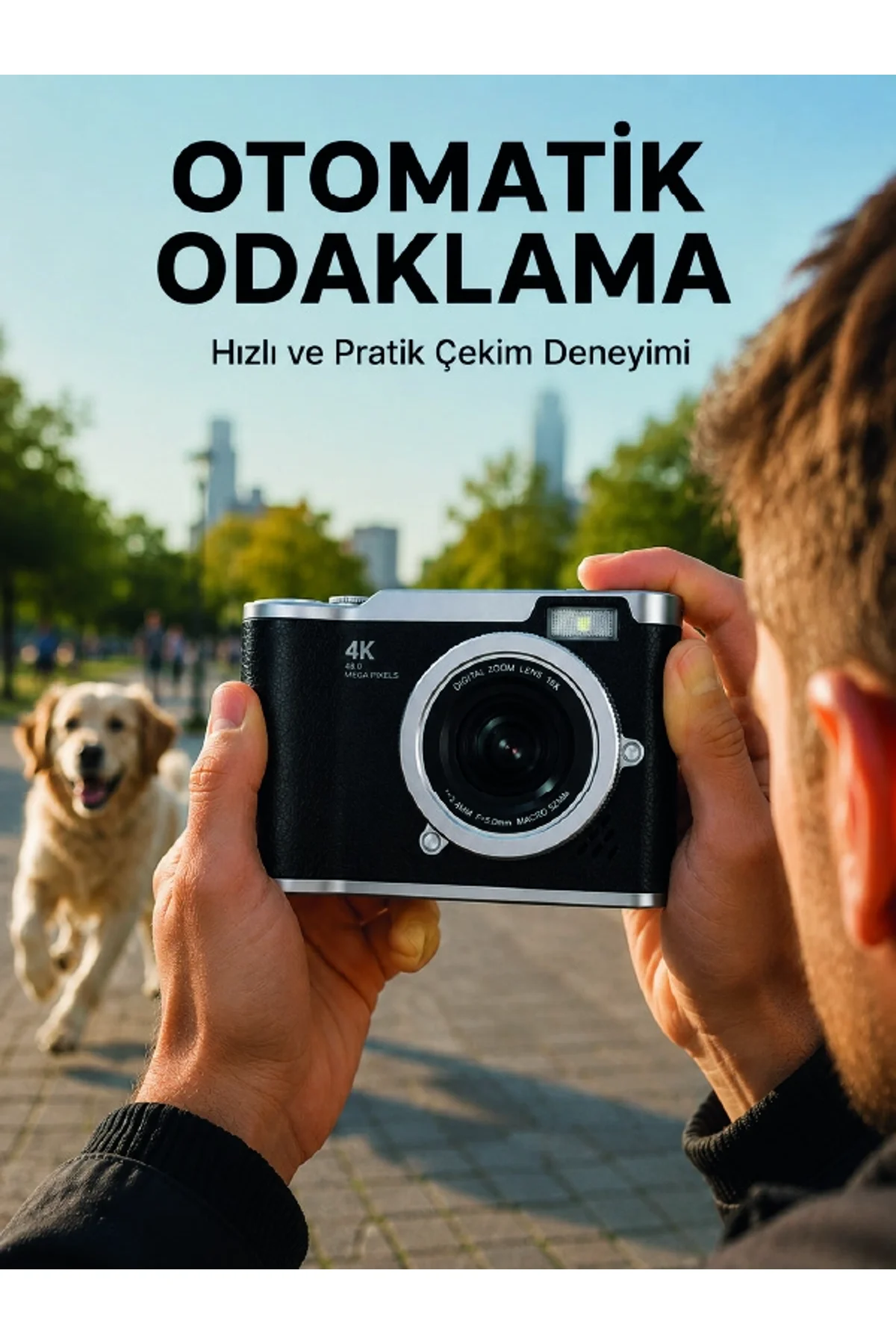 Taşınabilir Dijital Fotoğraf Makinesi Led Flaş Ve 18x Dijital Zoom