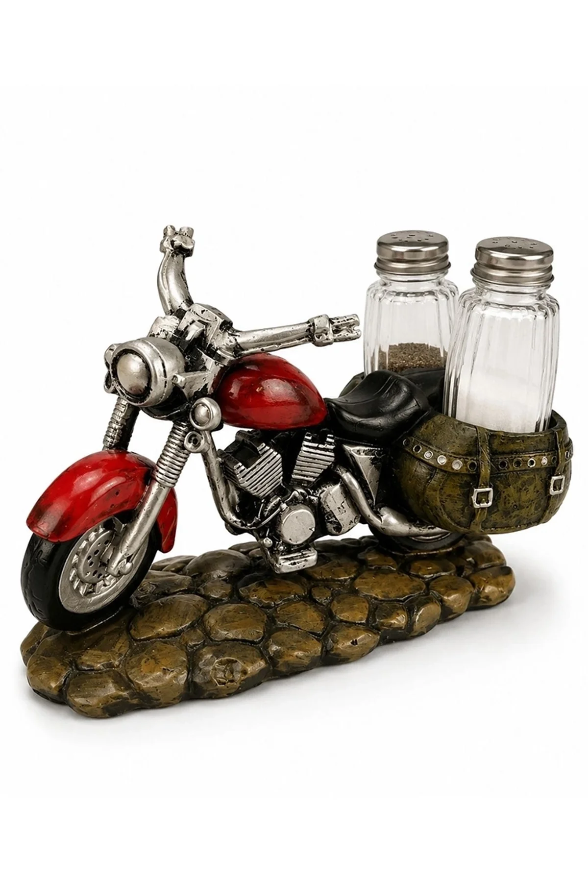 Polyester Motosiklet Figürlü Tuzluk Biberlik Seti Alk5614