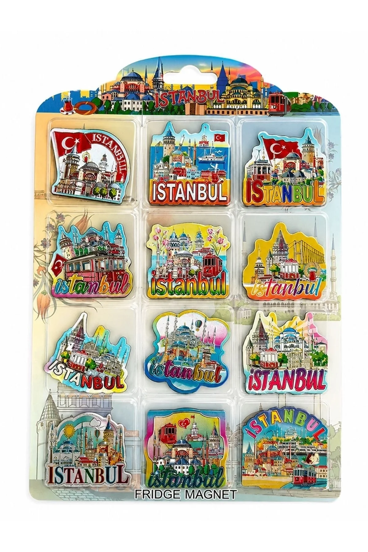 İstanbul Temalı Silikon Buzdolapı Süsü Magnet 12'li Set Alk5814