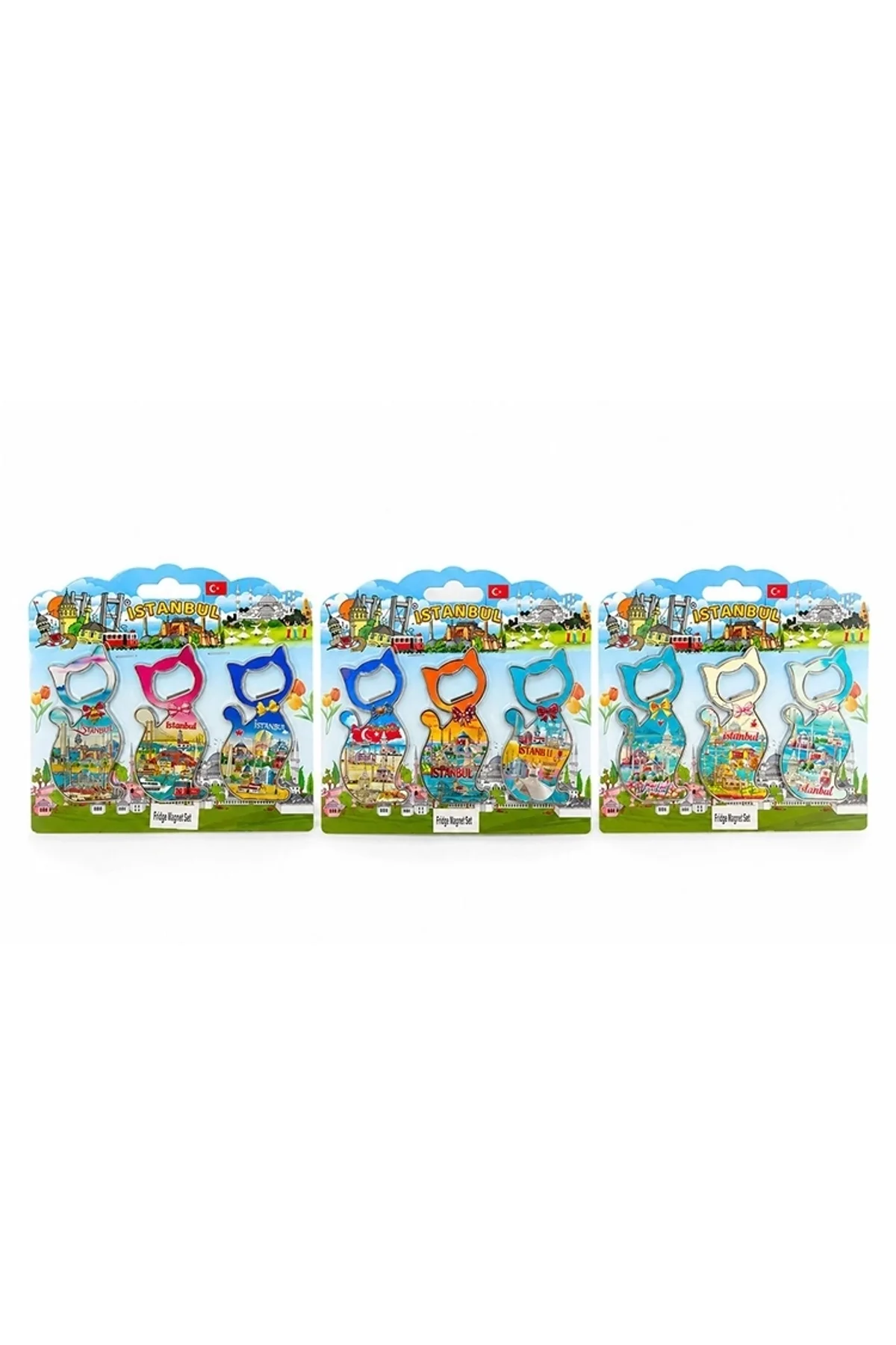 İstanbul Temalı Metal Buzdolapı Süsü Magnet 3'lü Set Alk5812