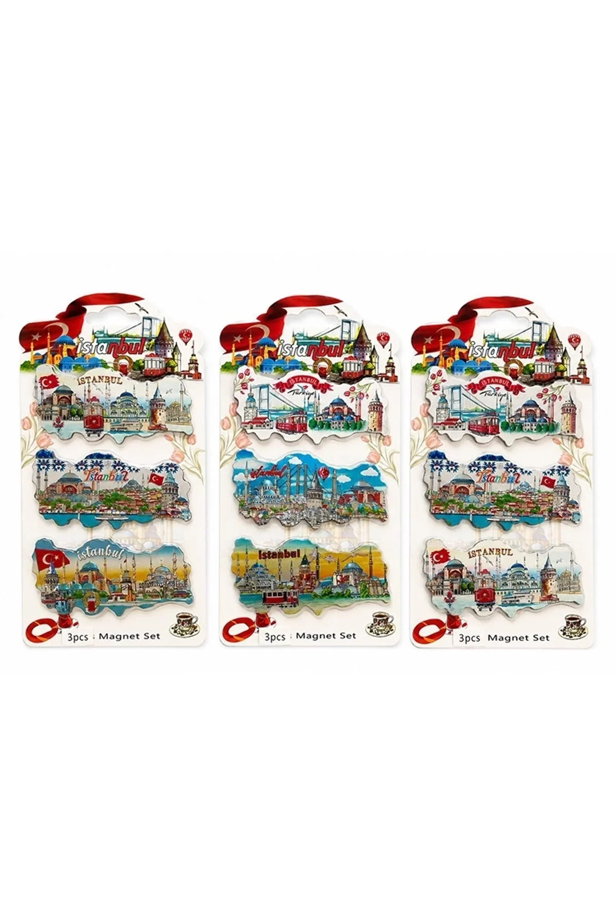 İstanbul Temalı Silikon Buzdolapı Süsü Magnet 3'lü Set Alk5811