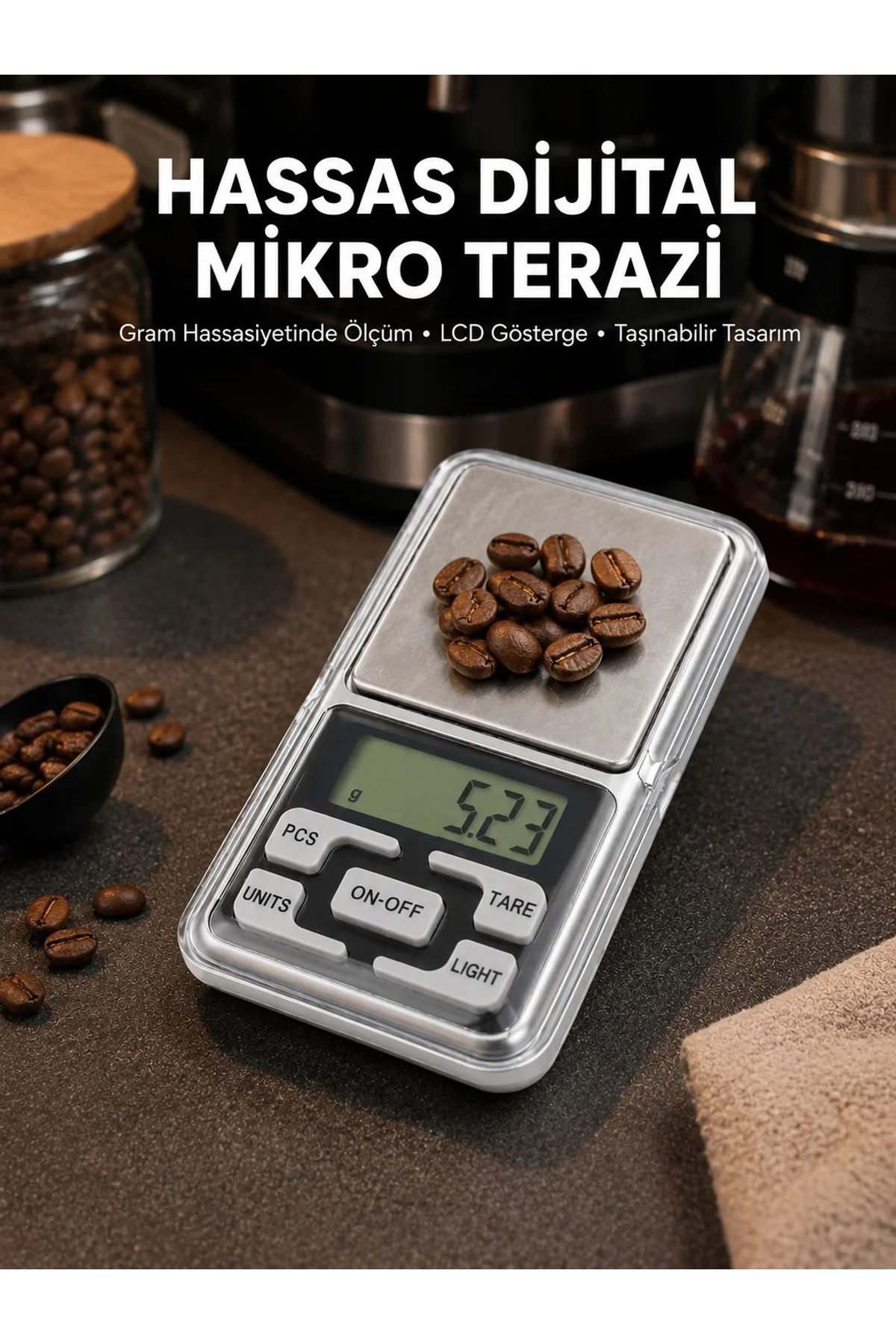 300 Gr Hassas Cep Terazisi Mavi Işıklı Lcd Ekranlı Yeni Nesil