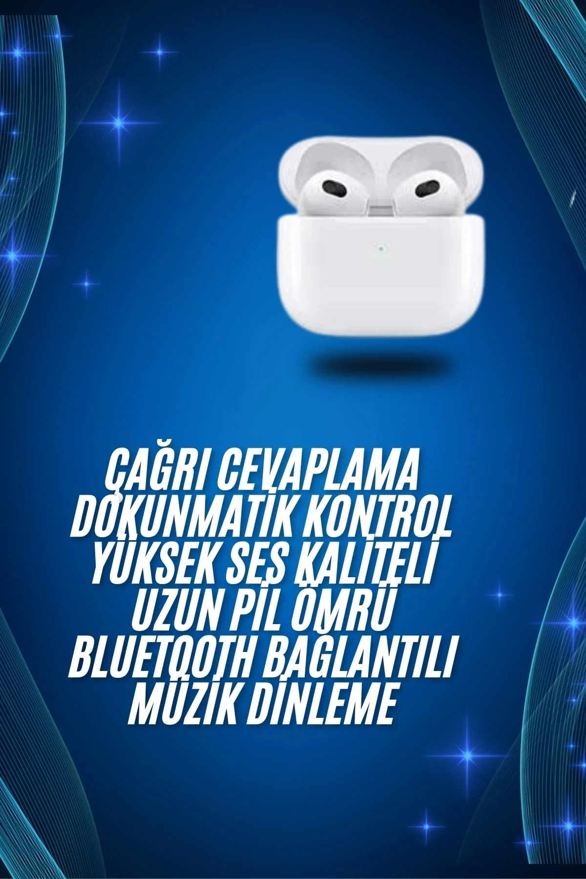 3.nesil İos Android Uyumlu Bluetooth 5.0 Beyaz Çağrı Cevaplama Yeni Nesil - Just Cheap Store Görsel 2