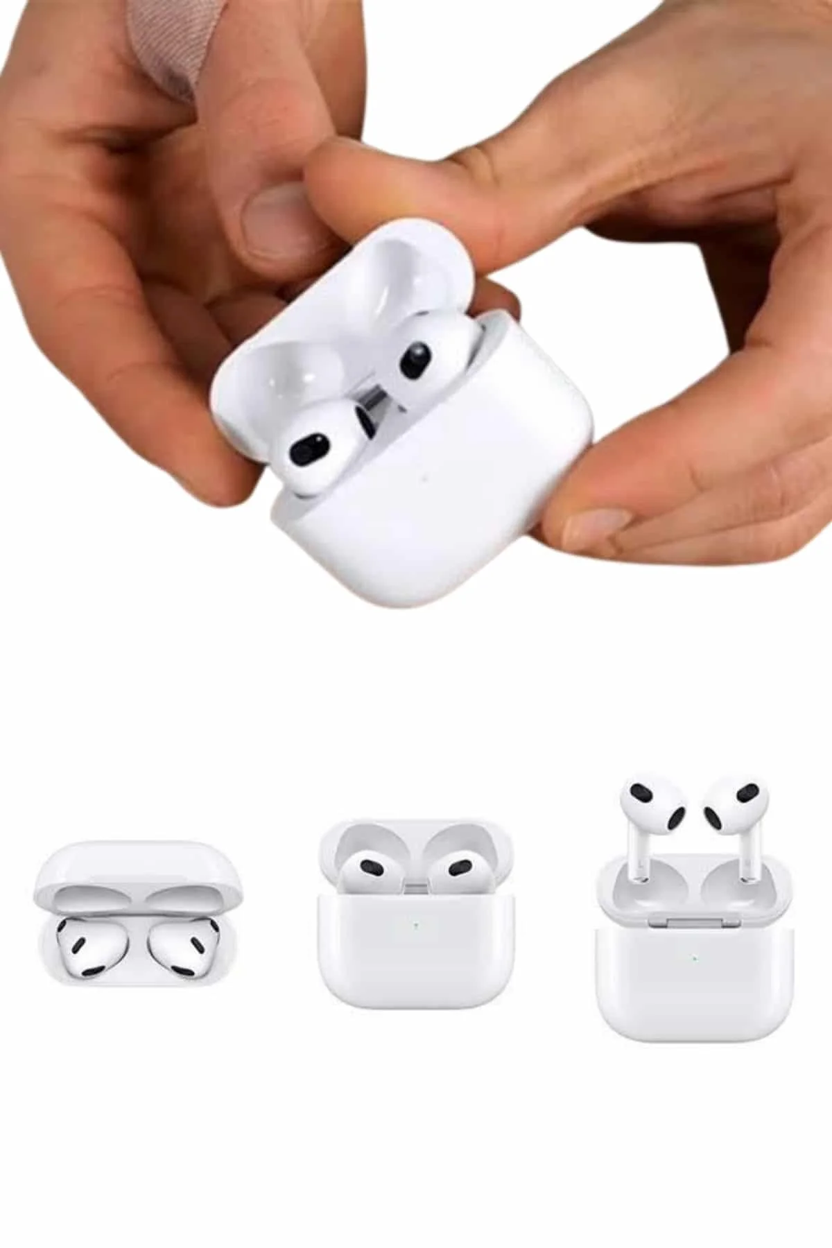 3.nesil İos Android Uyumlu Bluetooth 5.0 Beyaz Çağrı Cevaplama Yeni Nesil - Just Cheap Store Görsel 3