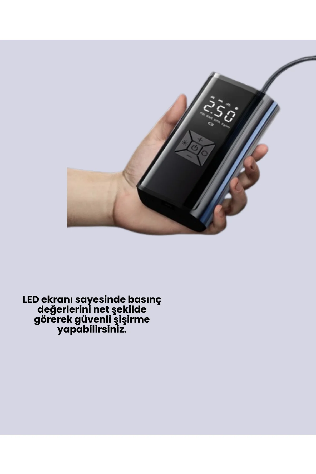 12v Uyumlu Çok İşlevli Akıllı Araç Lastik Pompası Yeni Nesil - Just Cheap Store Görsel 4