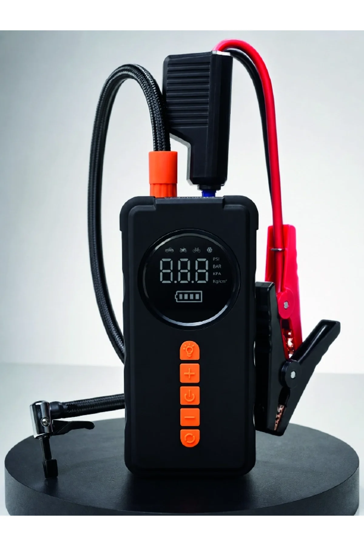 4'ü 1 Arada Akü Takviye Cihazı Dijital Lastik Şişirme Kompresörü 10000mah Powerbank Ve Led Fener - Just Cheap Store Görsel 2