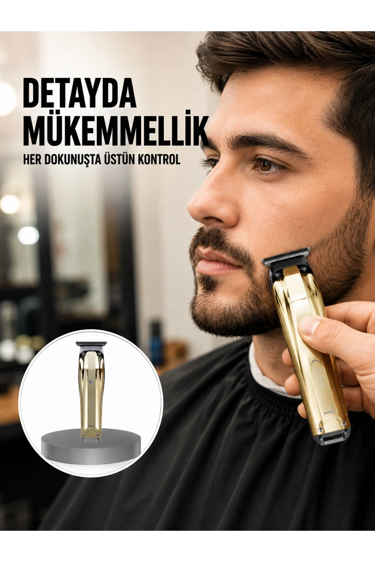Usb Şarjlı Saç Sakal Kesme Makinesi Hassas Detay Kesim İçin Yeni Nesil