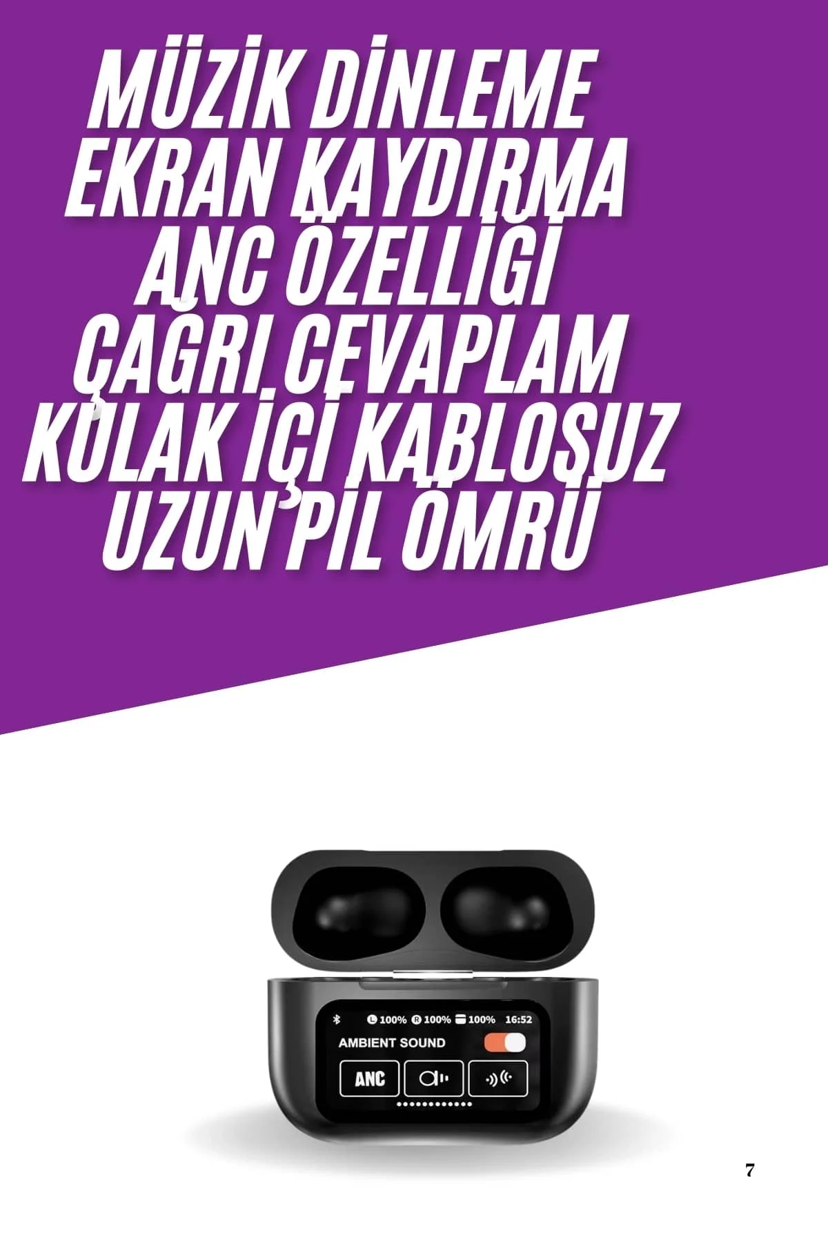 2025 Model Bluetooth Kulaklık Dokunmatik Ekran Yüksek Ses Kalitesi Yeni Nesil - Just Cheap Store Görsel 2