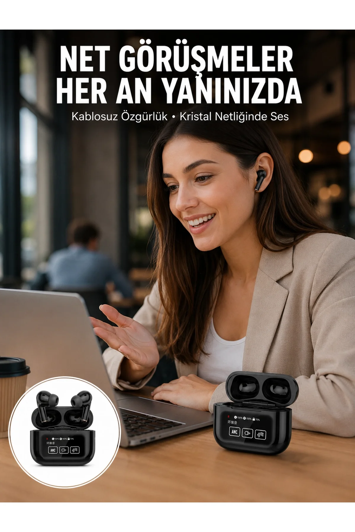 2025 Model Bluetooth Kulaklık Dokunmatik Ekran Yüksek Ses Kalitesi Yeni Nesil