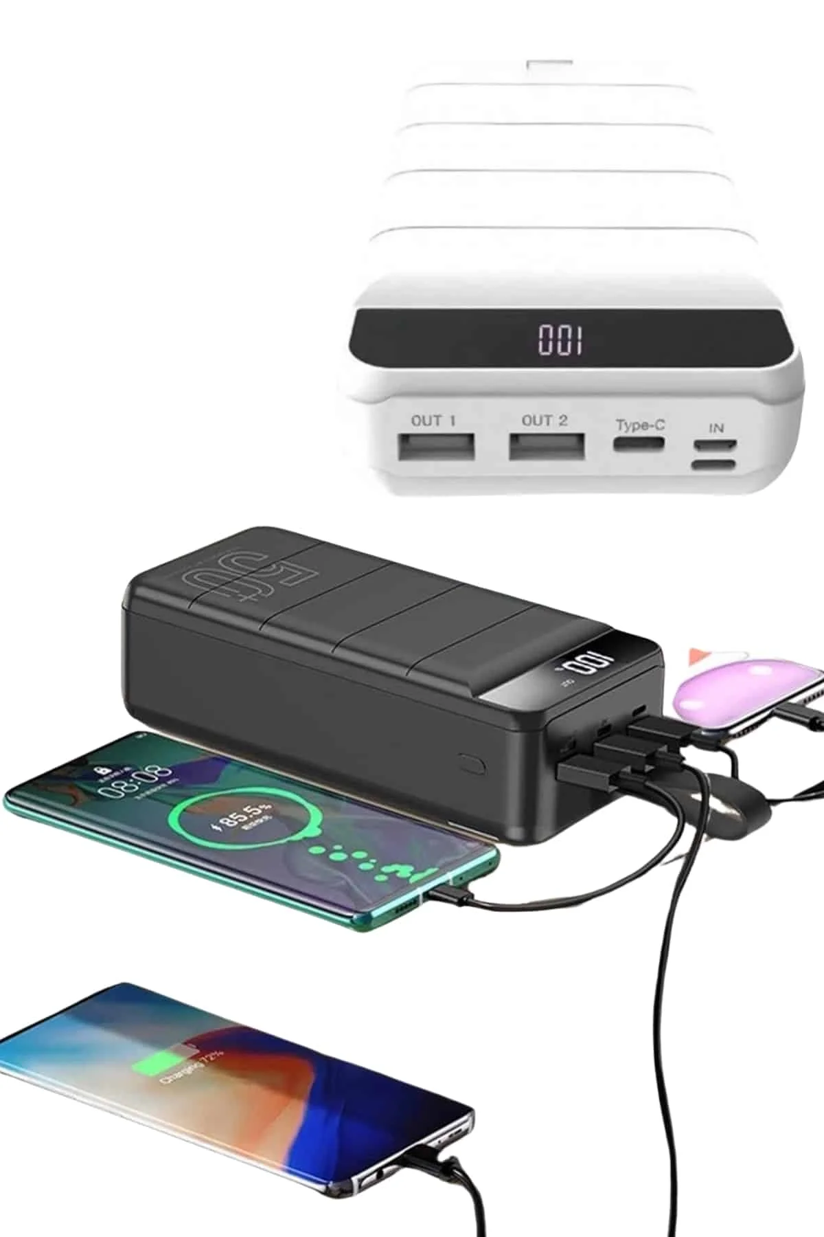 Hızlı Taşınabilir 50.000 Mah Powerbank Led Ekran Android Ve İos Uyumlu Yeni Nesil - Just Cheap Store Görsel 5