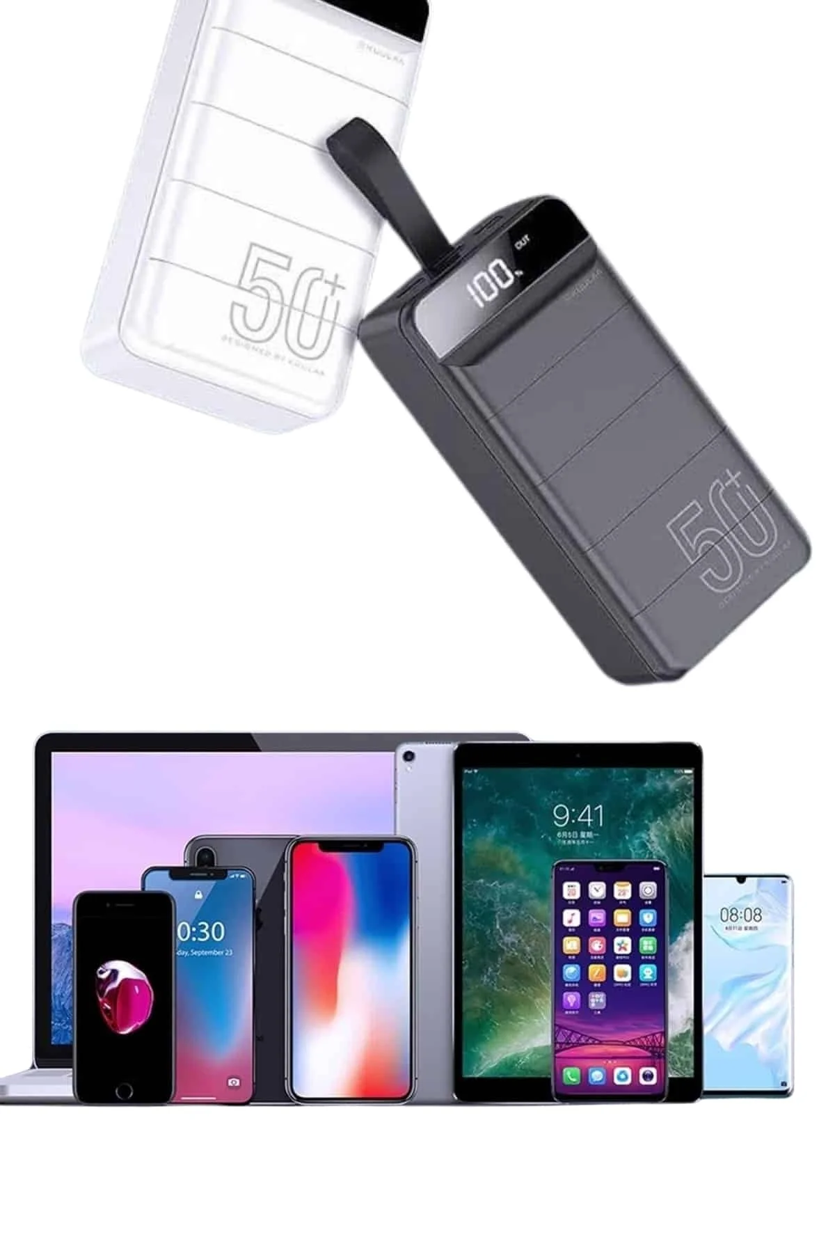 Hızlı Taşınabilir 50.000 Mah Powerbank Led Ekran Android Ve İos Uyumlu Yeni Nesil - Just Cheap Store Görsel 4