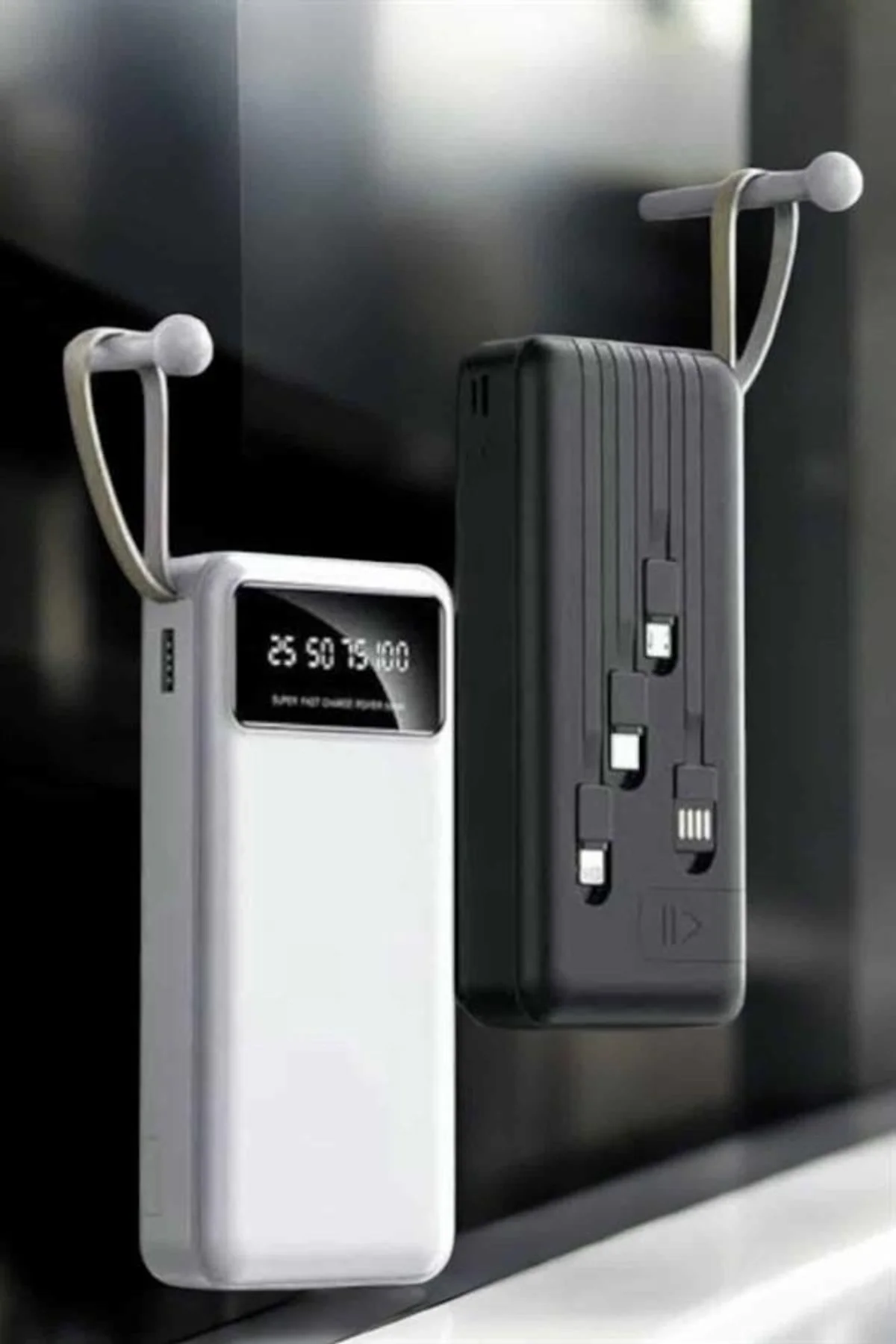 20.000 Mah Led Işıklı Lcd Ekran Usb Girişli Type-c Lightning Powerbank Yeni Nesil - Just Cheap Store Görsel 4