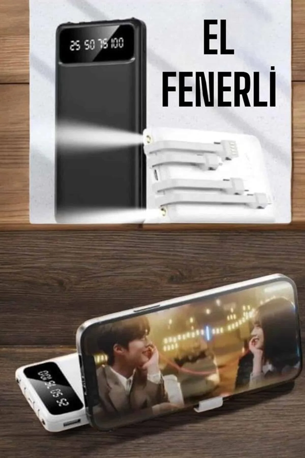 20.000 Mah Led Işıklı Lcd Ekran Usb Girişli Type-c Lightning Powerbank Yeni Nesil - Just Cheap Store Görsel 5