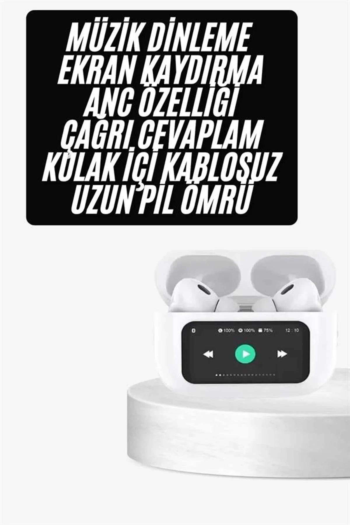 Dokunmatik Ekranlı Anc/enc Yeni Nesil Pro Bluetooth Kulaklık Dokunmatik Ekran Yeni Nesil - Just Cheap Store Görsel 2