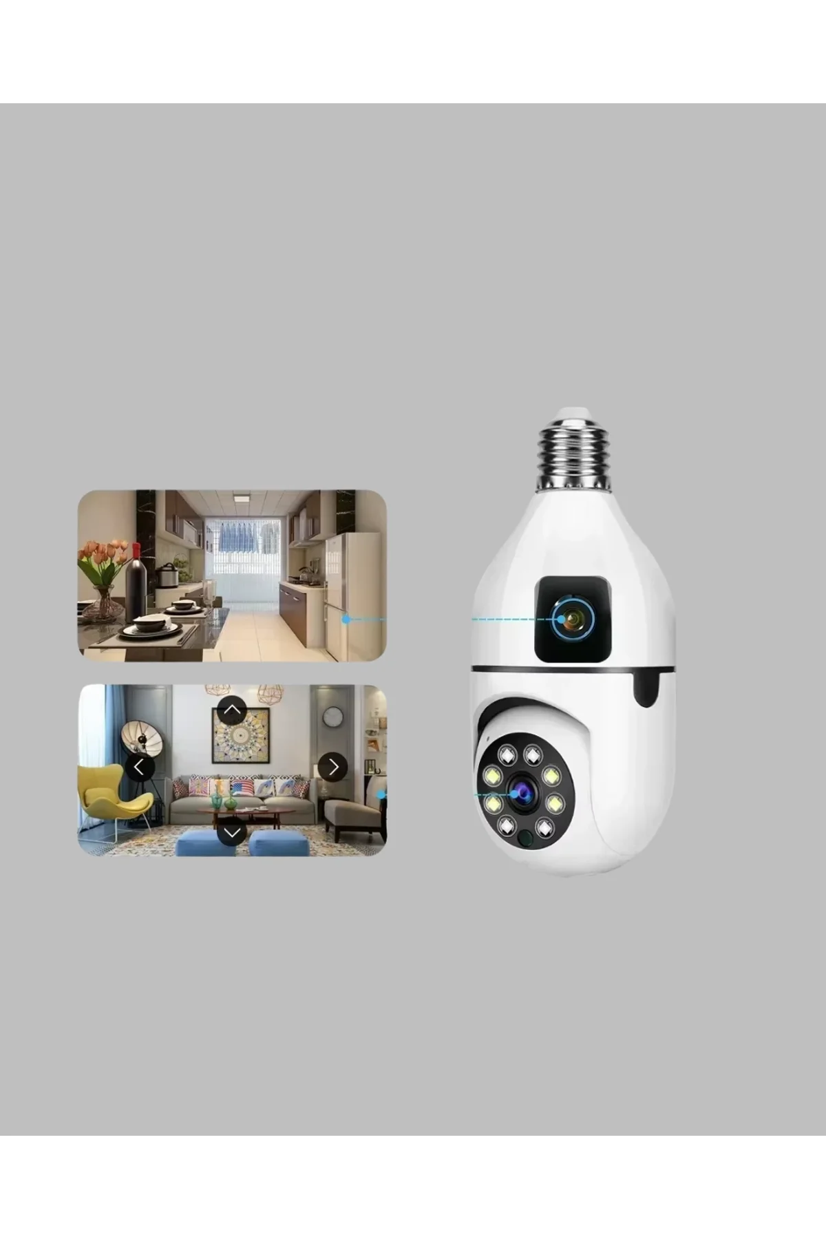 1080p Wifi Ampul Güvenlik Kamerası – Gece Görüş &amp; Uzaktan Erişim Yeni Nesil - Just Cheap Store Görsel 4