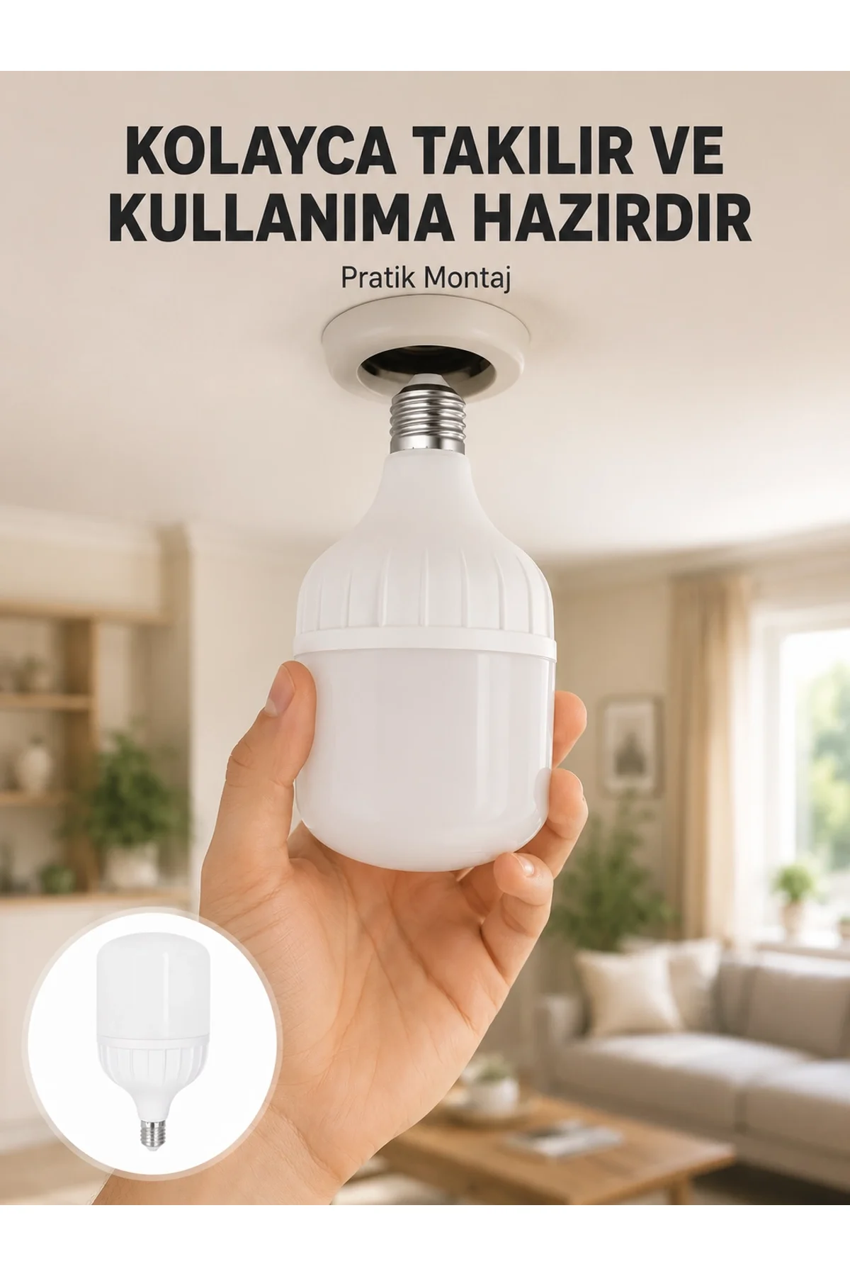 Acil Durumlara Uygun Şarjlı Torch Led Ampul 30 Watt Yeni Nesil