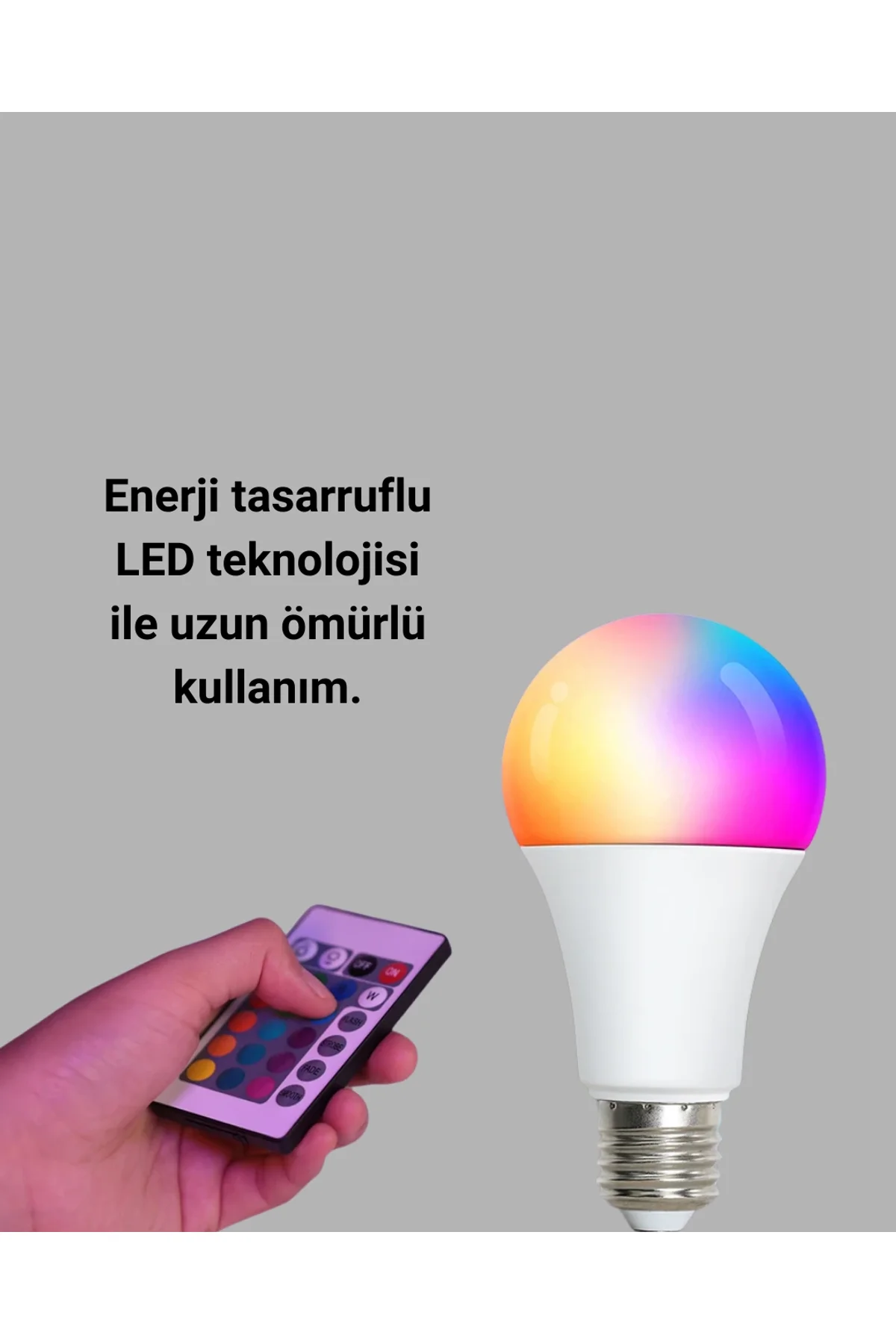Renk Değiştiren Rgb Led Ampul 16 Renk Uzaktan Kumandalı 2025 Model - Just Cheap Store Görsel 4