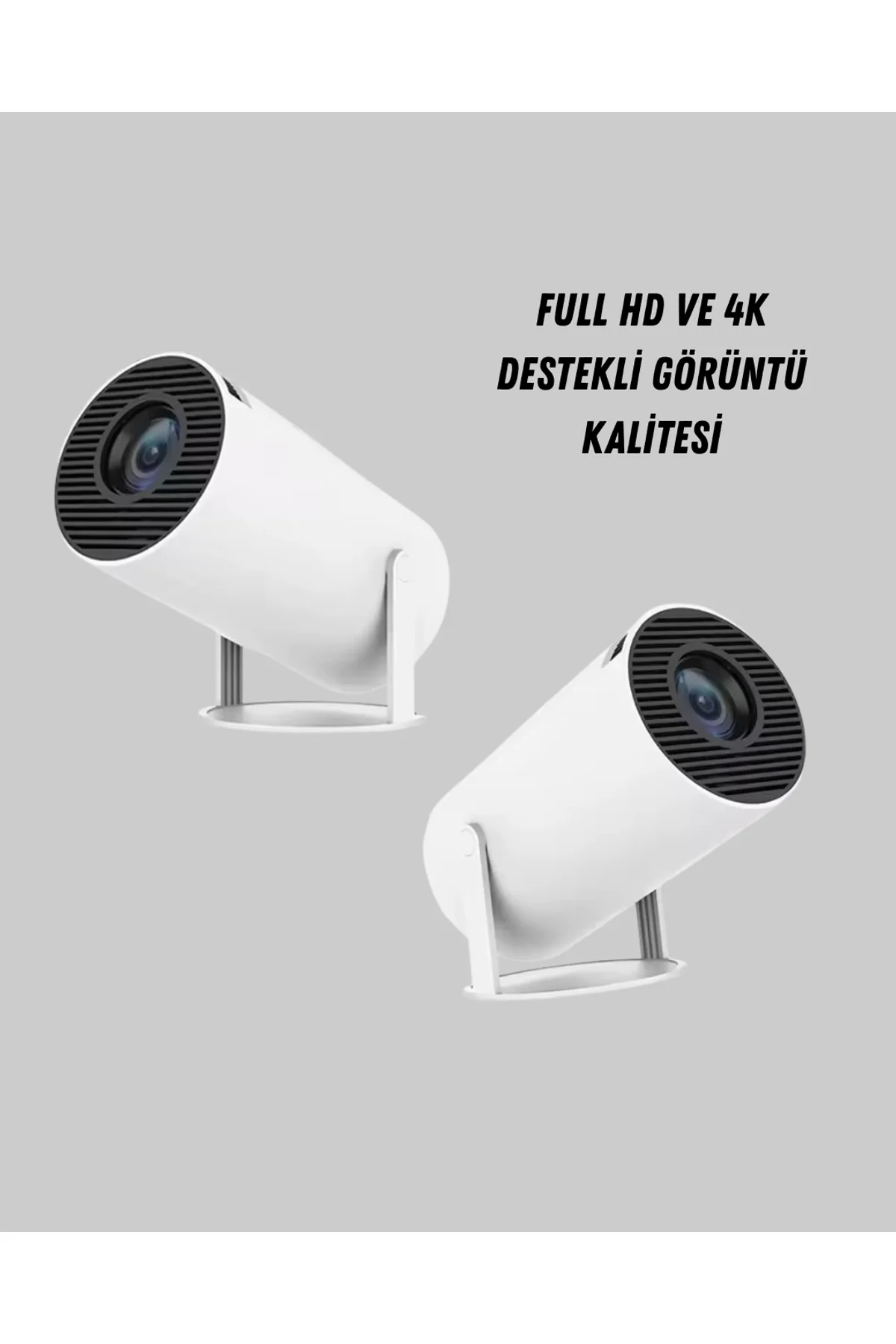 Full Hd 4k Destekli Akıllı Projeksiyon – 130 İnç Ekran, Uzun Ömürlü Ampul Ve Çoklu Giriş - Just Cheap Store Görsel 3