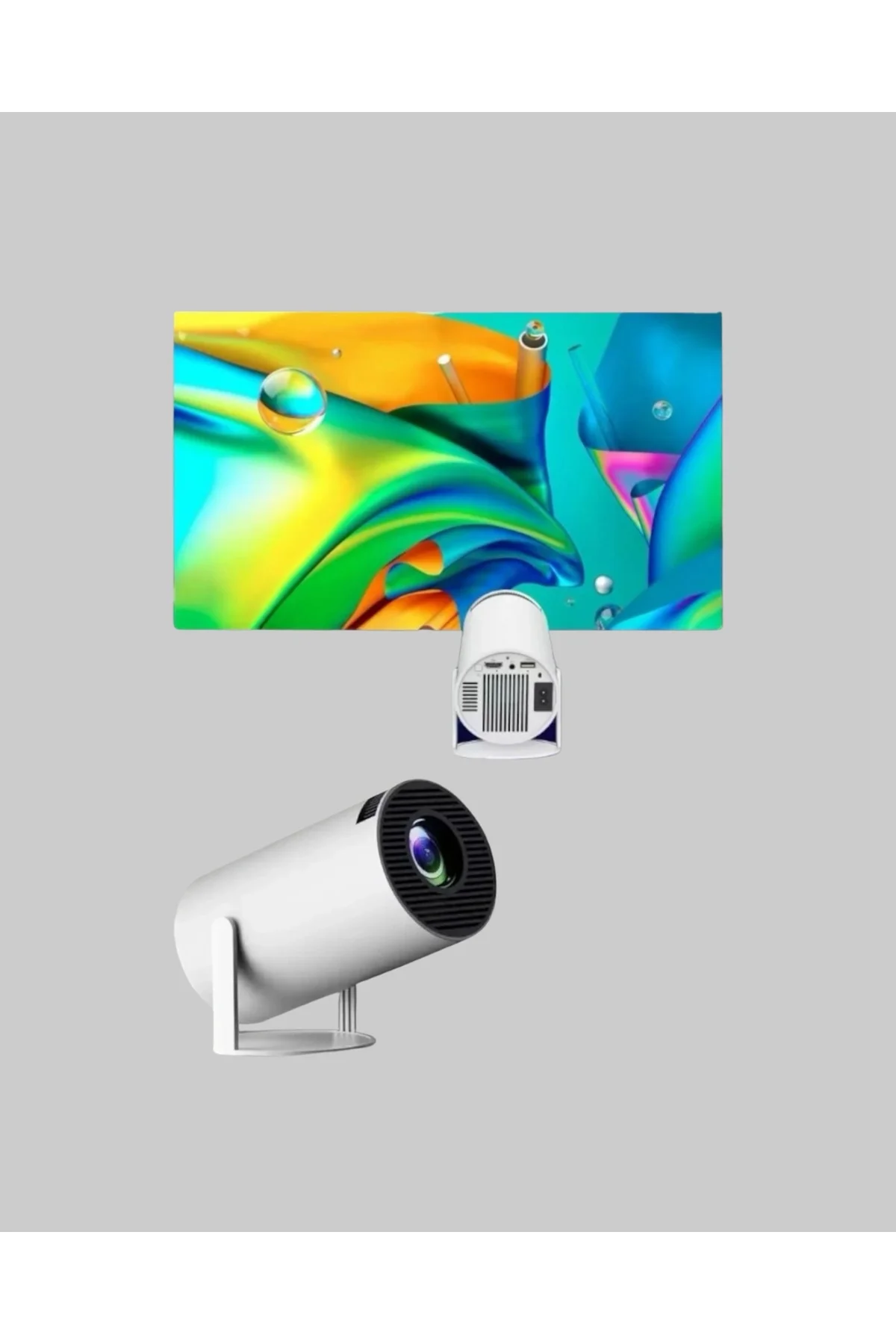Full Hd 4k Destekli Akıllı Projeksiyon – 130 İnç Ekran, Uzun Ömürlü Ampul Ve Çoklu Giriş - Just Cheap Store Görsel 2