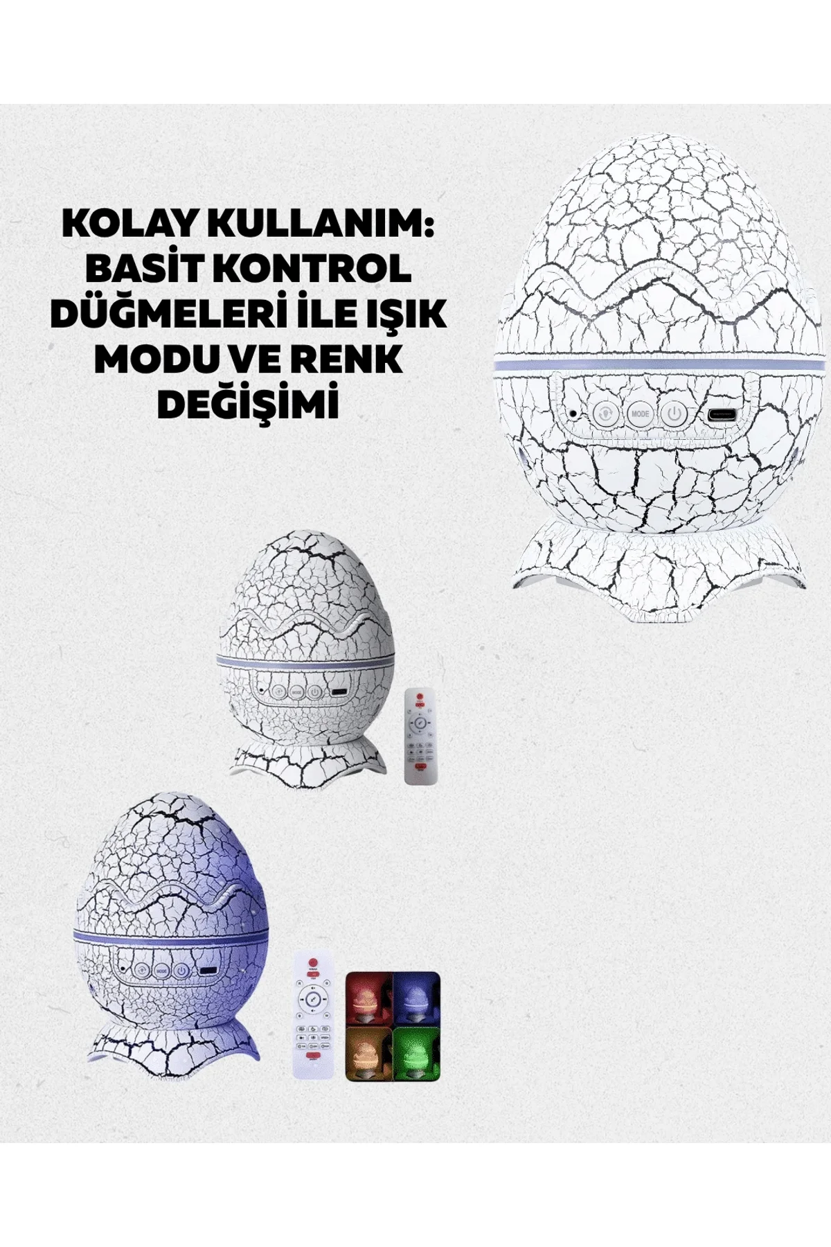 Dinazor Yumurta Gece Lambası Yeni Nesil - Just Cheap Store Görsel 3