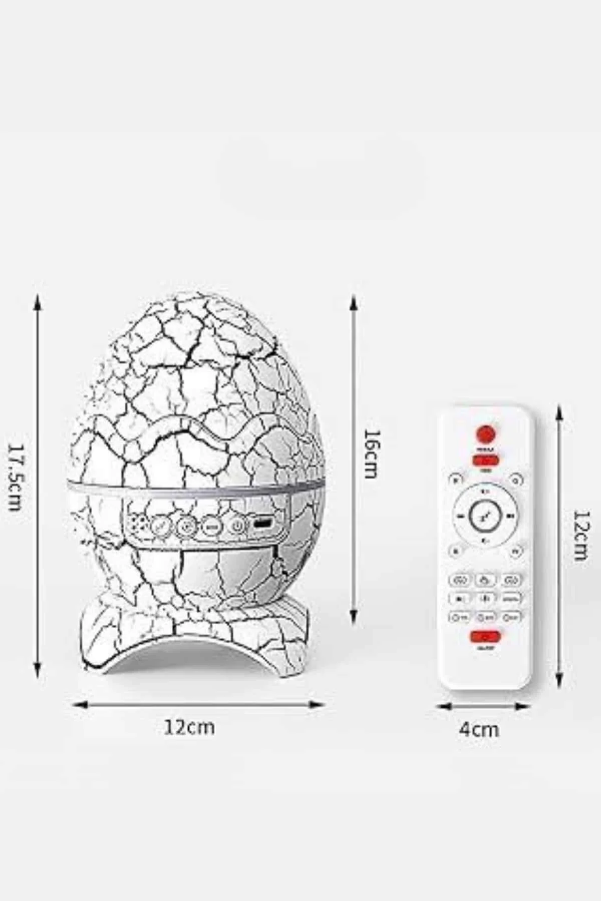 Gece Lambası Yumurta Işık Speaker Yeni Nesil Dinozor Yumurtası Görünümlü - Just Cheap Store Görsel 3
