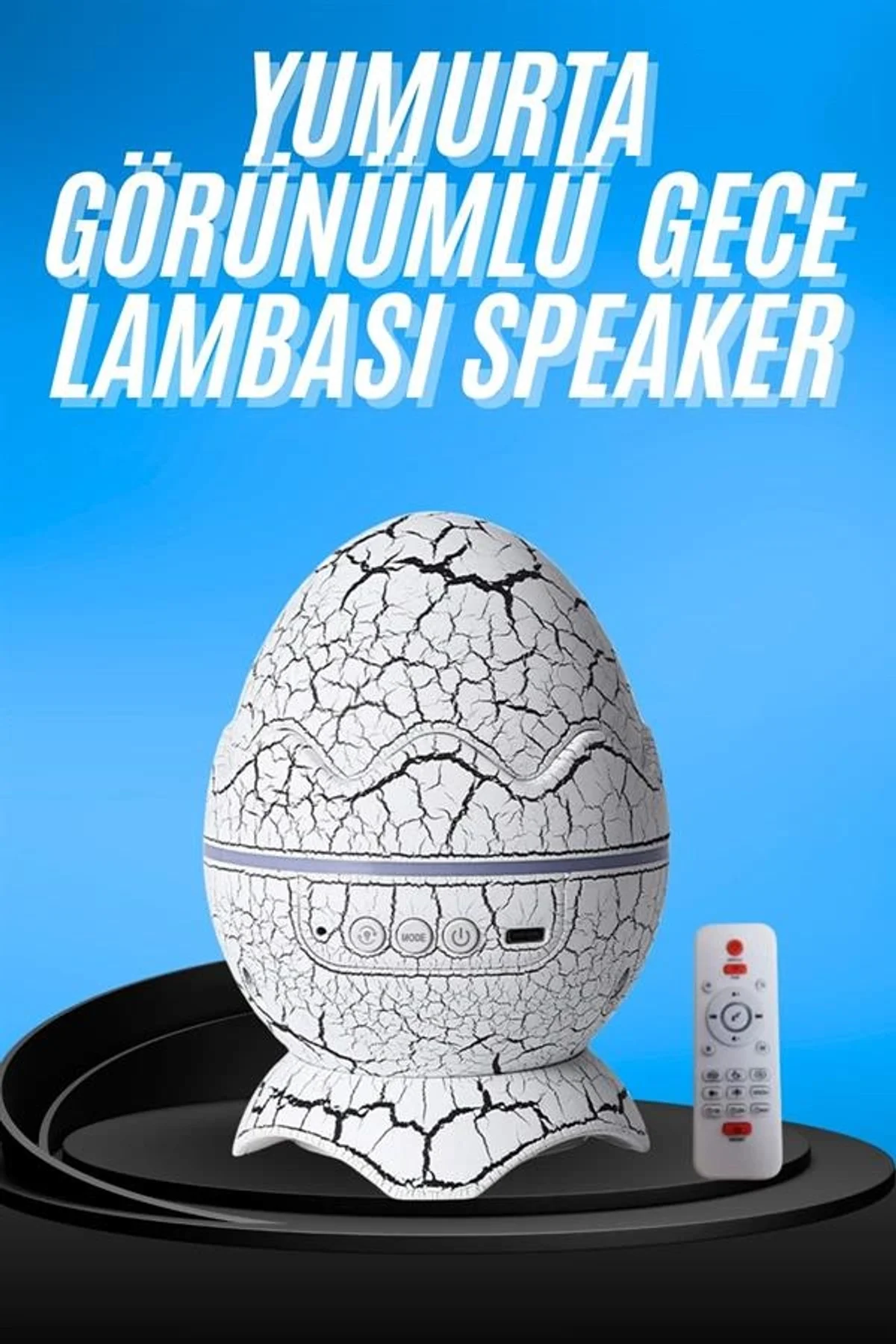 Gece Lambası Yumurta Işık Speaker Yeni Nesil Dinozor Yumurtası Görünümlü - Just Cheap Store Görsel 2