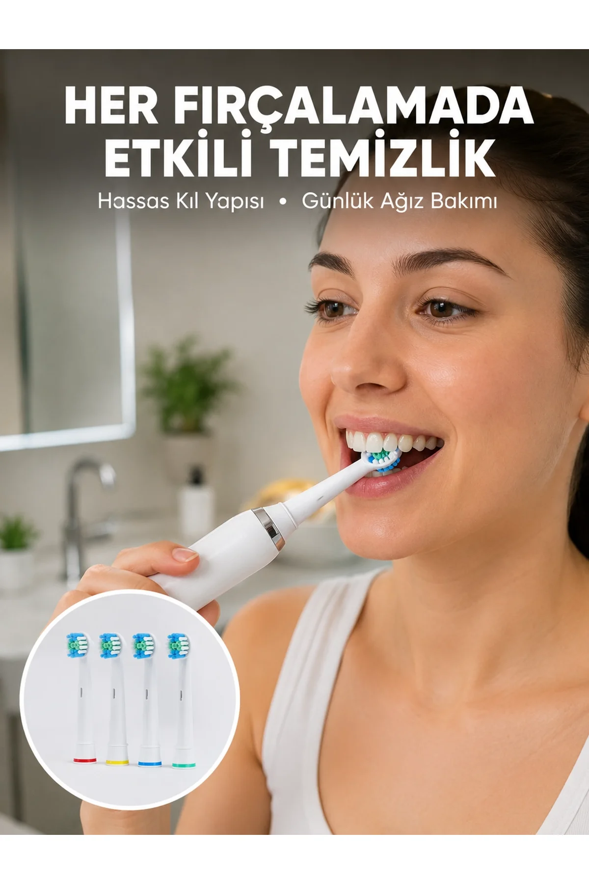 Günlük Ağız Bakımı İçin Nazik Ve Etkili Yedek Başlık Seti Yeni Nesil