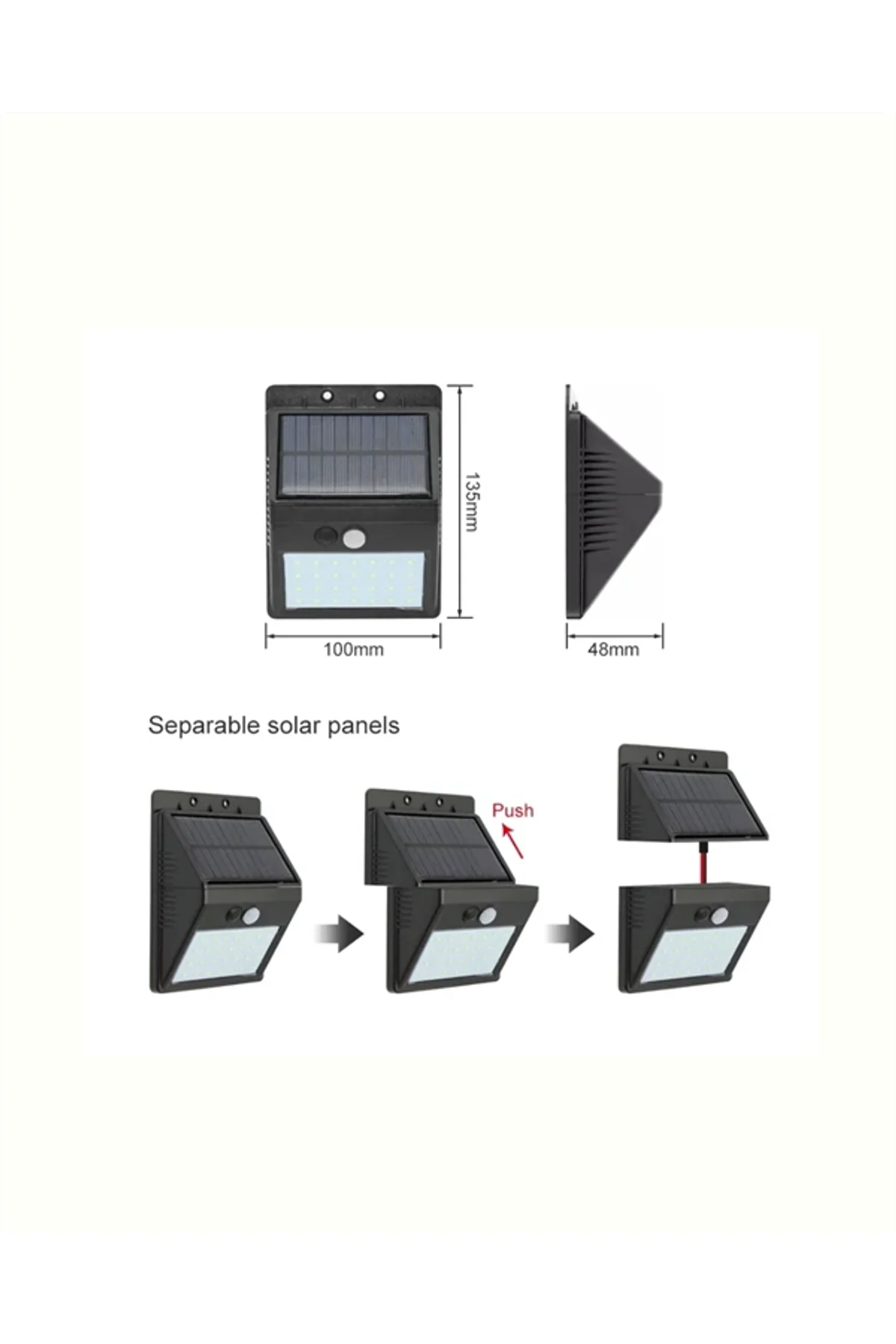 Su Geçirmez 20 Led Solar Aydınlatma | Dış Mekan İçin Pır Hareket Sensörü İle Akıllı Işık Yeni Nesil - Just Cheap Store Görsel 4