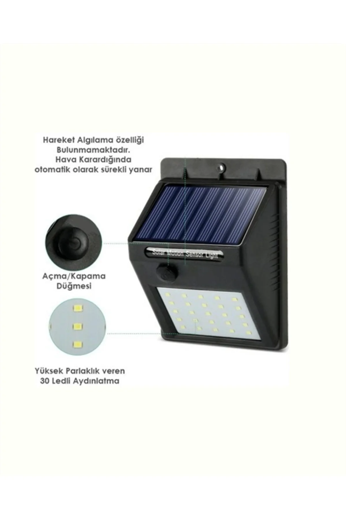Su Geçirmez 20 Led Solar Aydınlatma | Dış Mekan İçin Pır Hareket Sensörü İle Akıllı Işık Yeni Nesil - Just Cheap Store Görsel 5