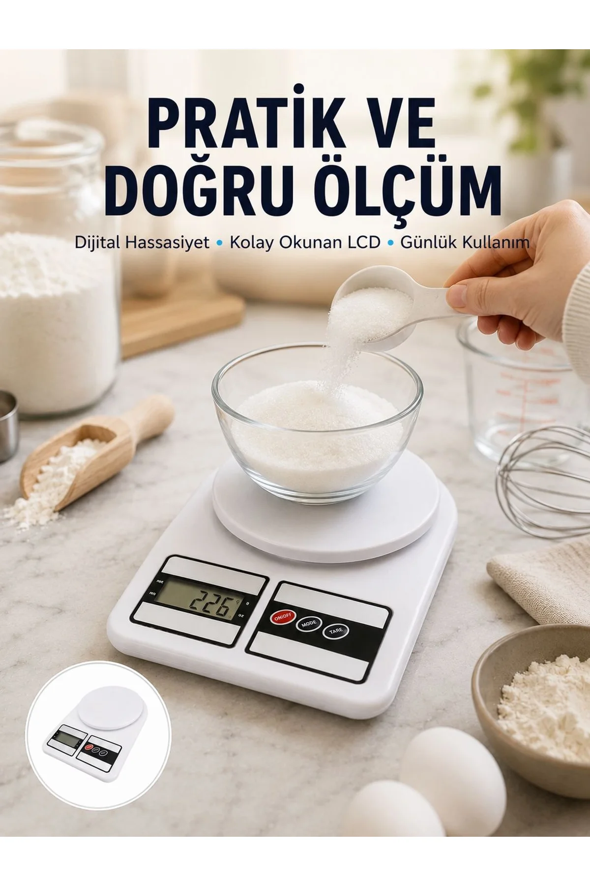 Pratik Ve Şık Tasarımıyla Dijital Mutfak Tartısı Yeni Nesil