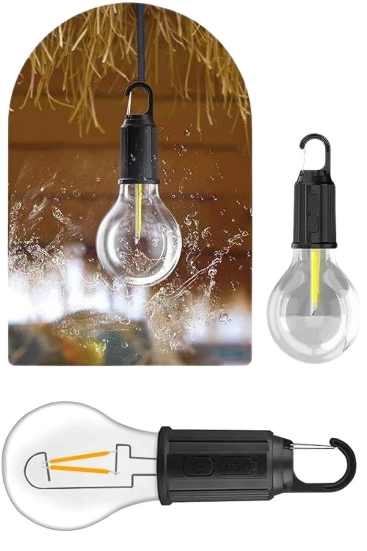 Taşınabilir Şarjlı Led Ampul Askılı Lamba Kamp Bahçe Lambası - Just Cheap Store Görsel 2
