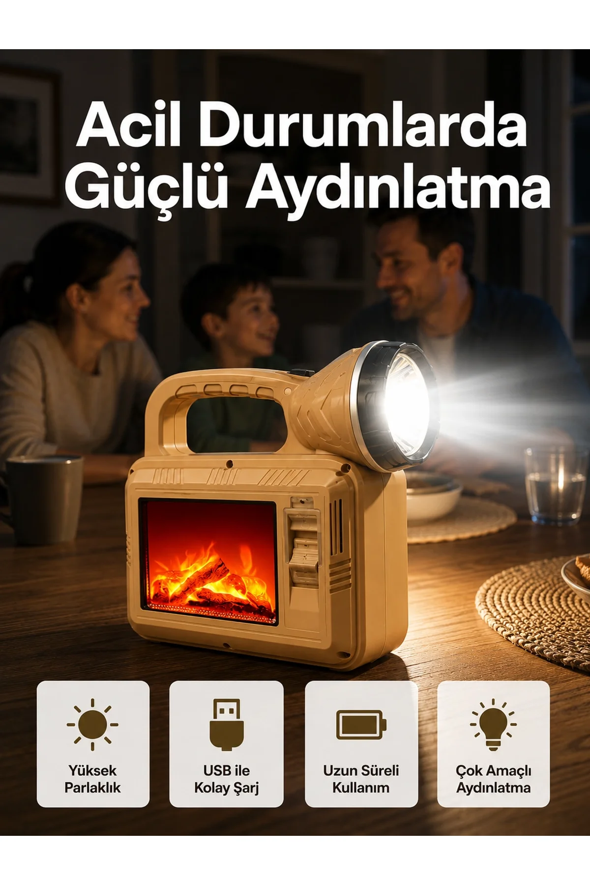 Solar Alev Lambası – Kamp, Bahçe Ve Dış Mekan İçin