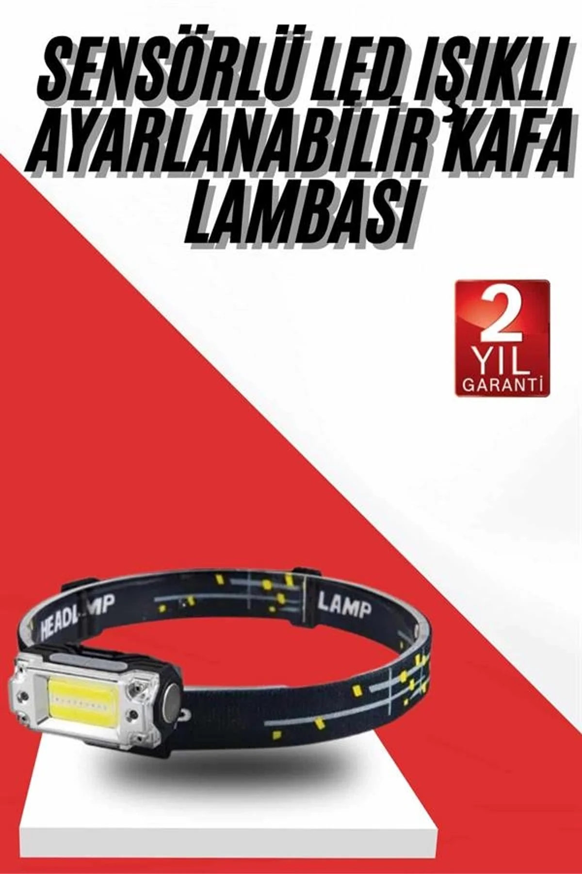 Sensörlü Kamp Lambası Ayarlanabilir Kafa Lambası Kafa Bantlı - Just Cheap Store Görsel 2