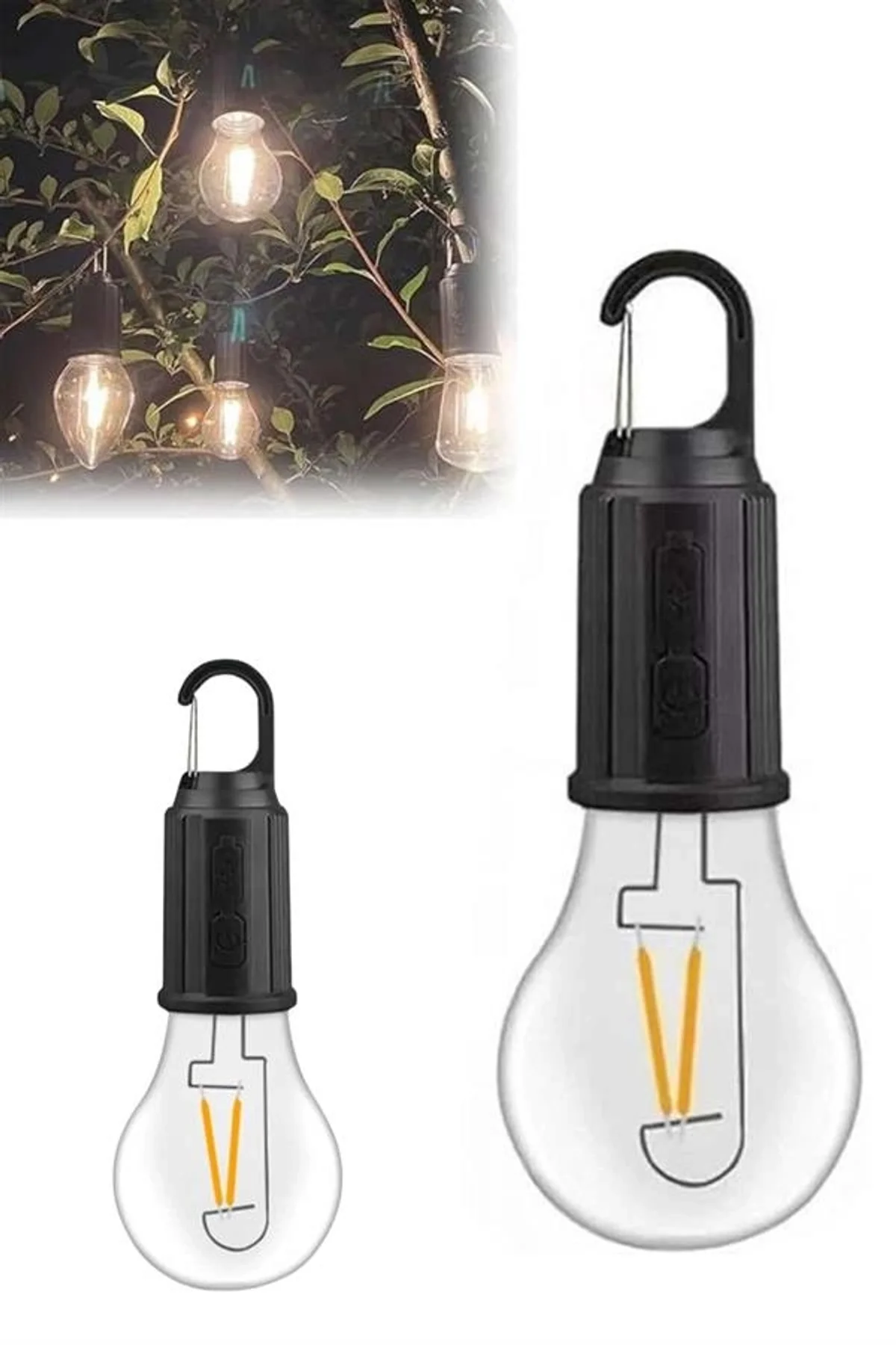 Taşınabilir Şarjlı Led Ampul Askılı Lamba Kamp Bahçe Lambası - Just Cheap Store Görsel 3