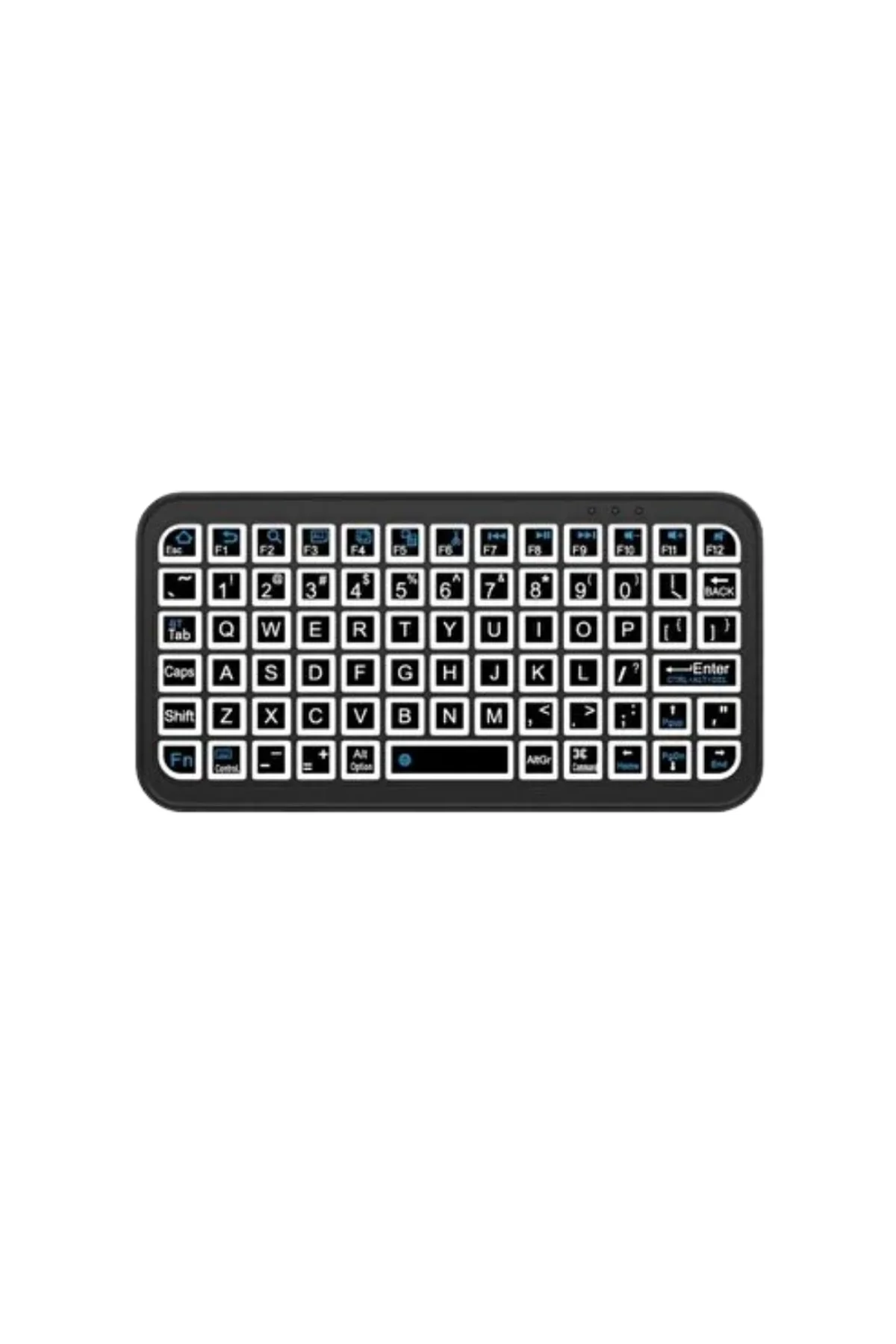 Kompakt Siyah Rgb Işıklı Bluetooth Mini Klavye - Just Cheap Store Görsel 2
