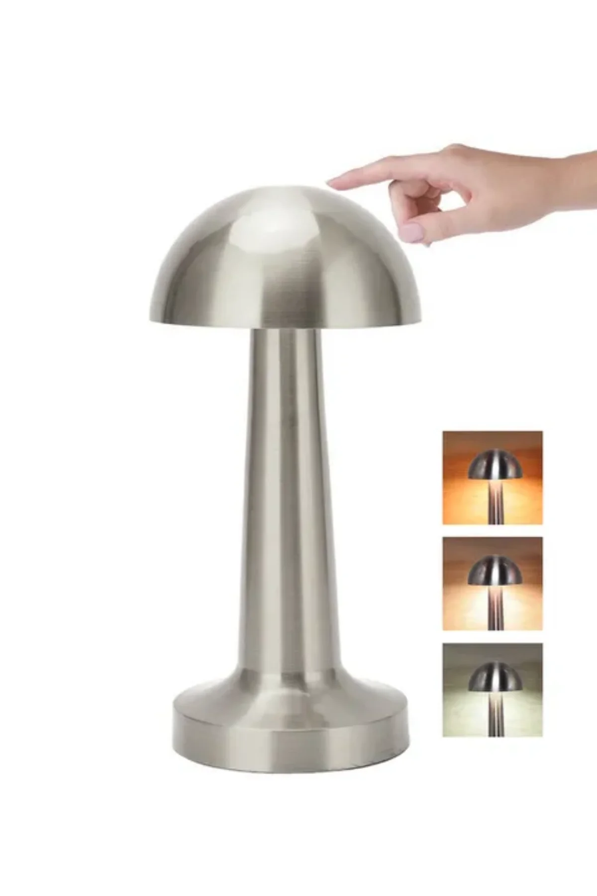 Modern Mantar Masa Lambası Dokunmatik 3 Işık Modlu Şarjlı Kablosuz Led Yeni Nesil - Just Cheap Store Görsel 4