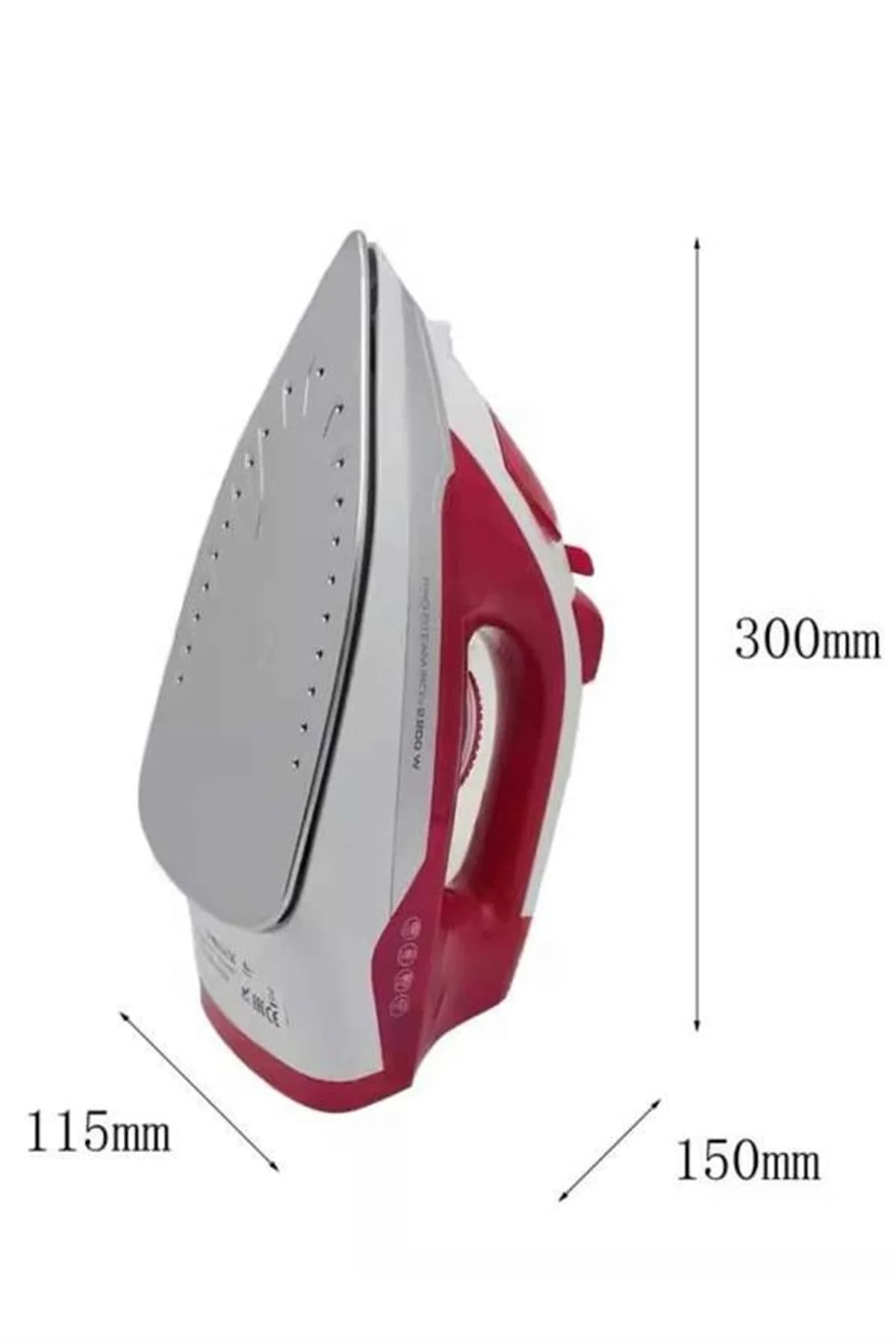 Seramik Tabanlı Kırmızı 2200 Watt Şok Buharlı Ütü Yeni Nesil - Just Cheap Store Görsel 3