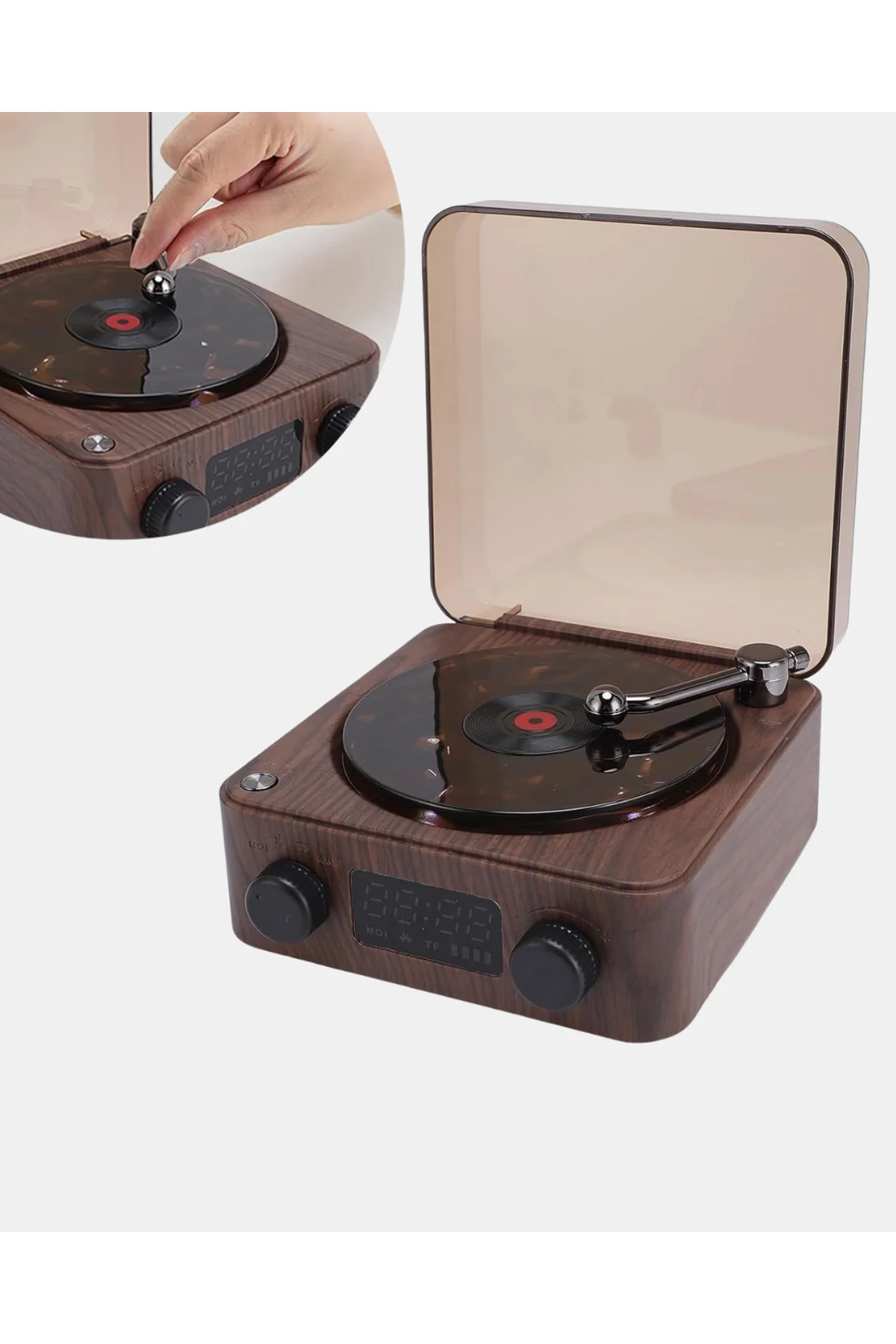 Saatli Gece Işıklı Hoparlör – Modern Ve Vintage Tasarım Yeni Nesil - Just Cheap Store Görsel 5