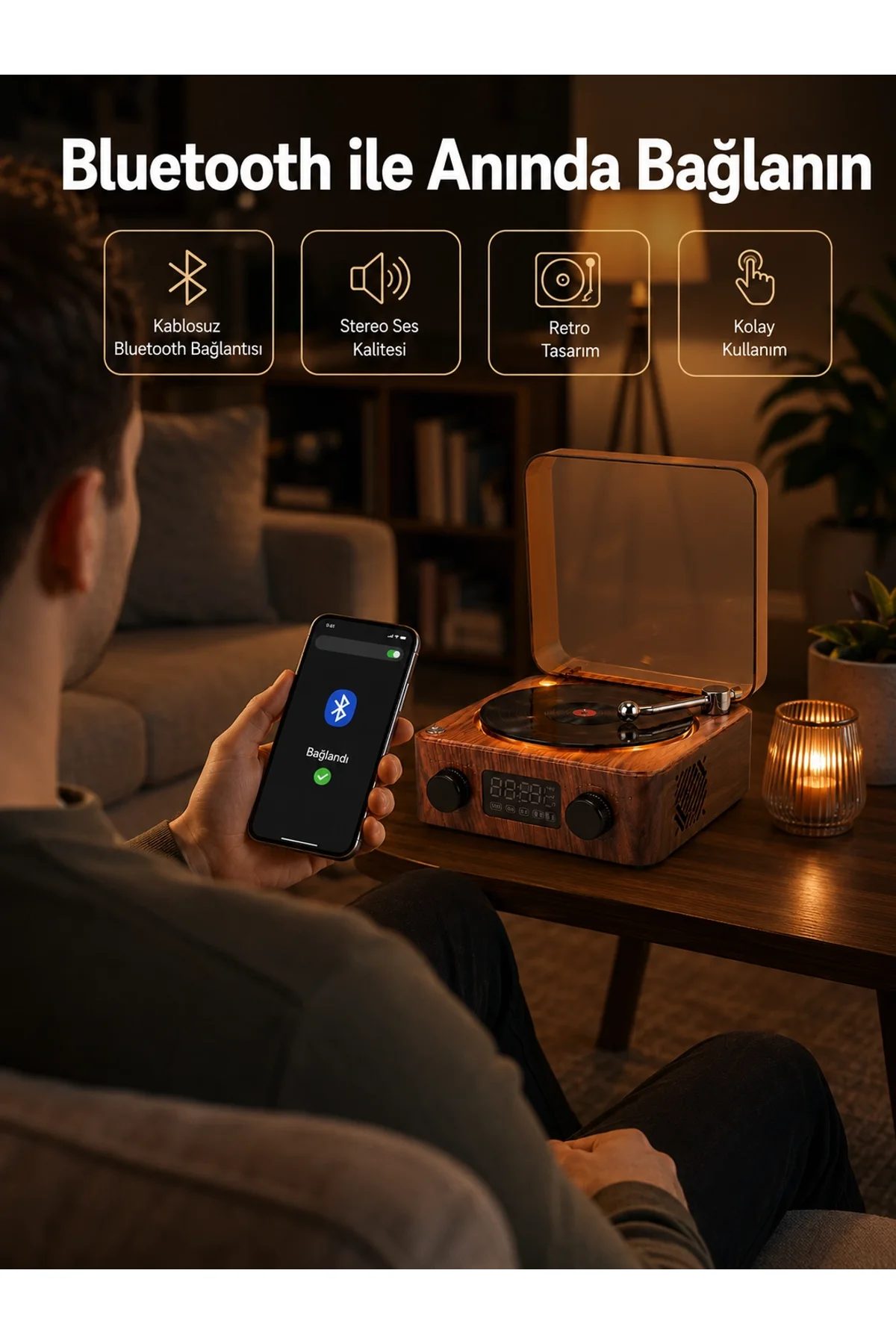 Saatli Gece Işıklı Hoparlör – Modern Ve Vintage Tasarım Yeni Nesil