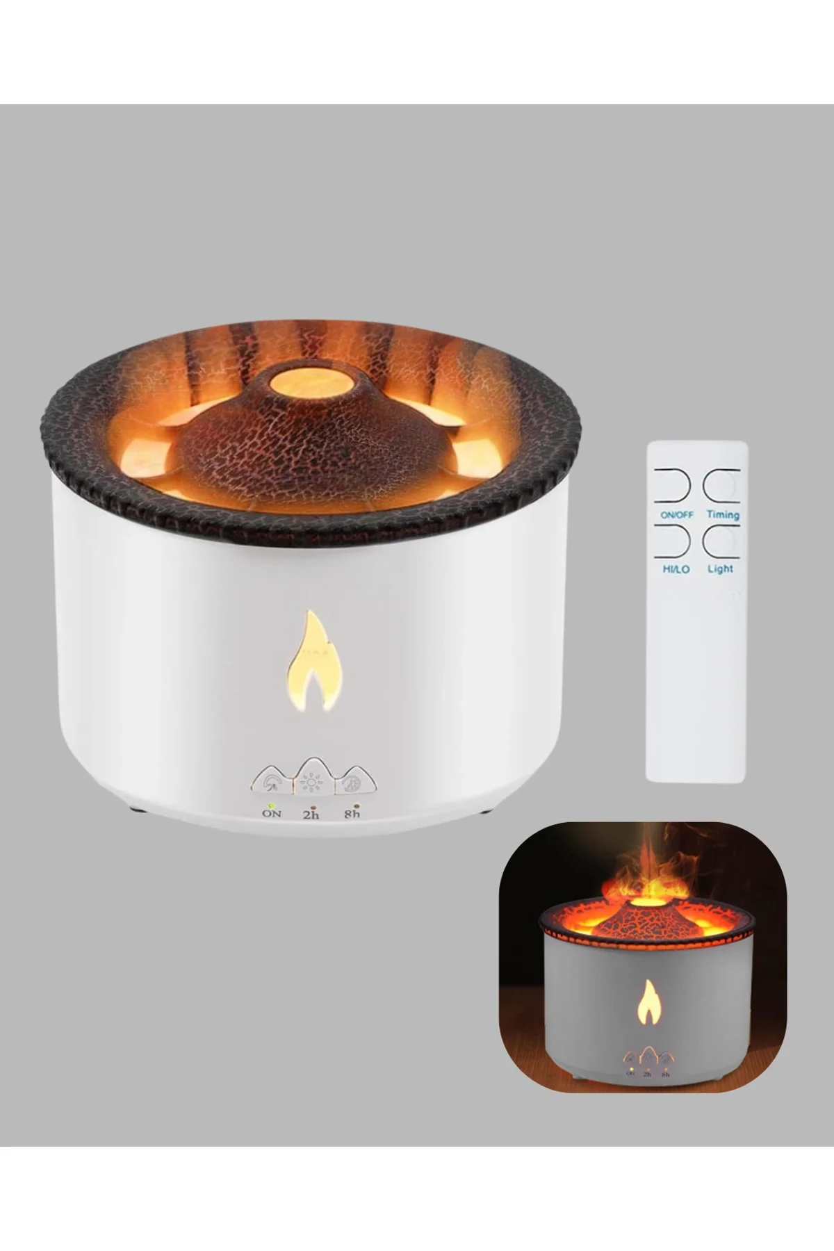 Alev Efektli Aromaterapi Difüzörü – 360 Ml Su Hazneli, Sessiz Ve Zaman Ayarlı Yeni Nesil - Just Cheap Store Görsel 5