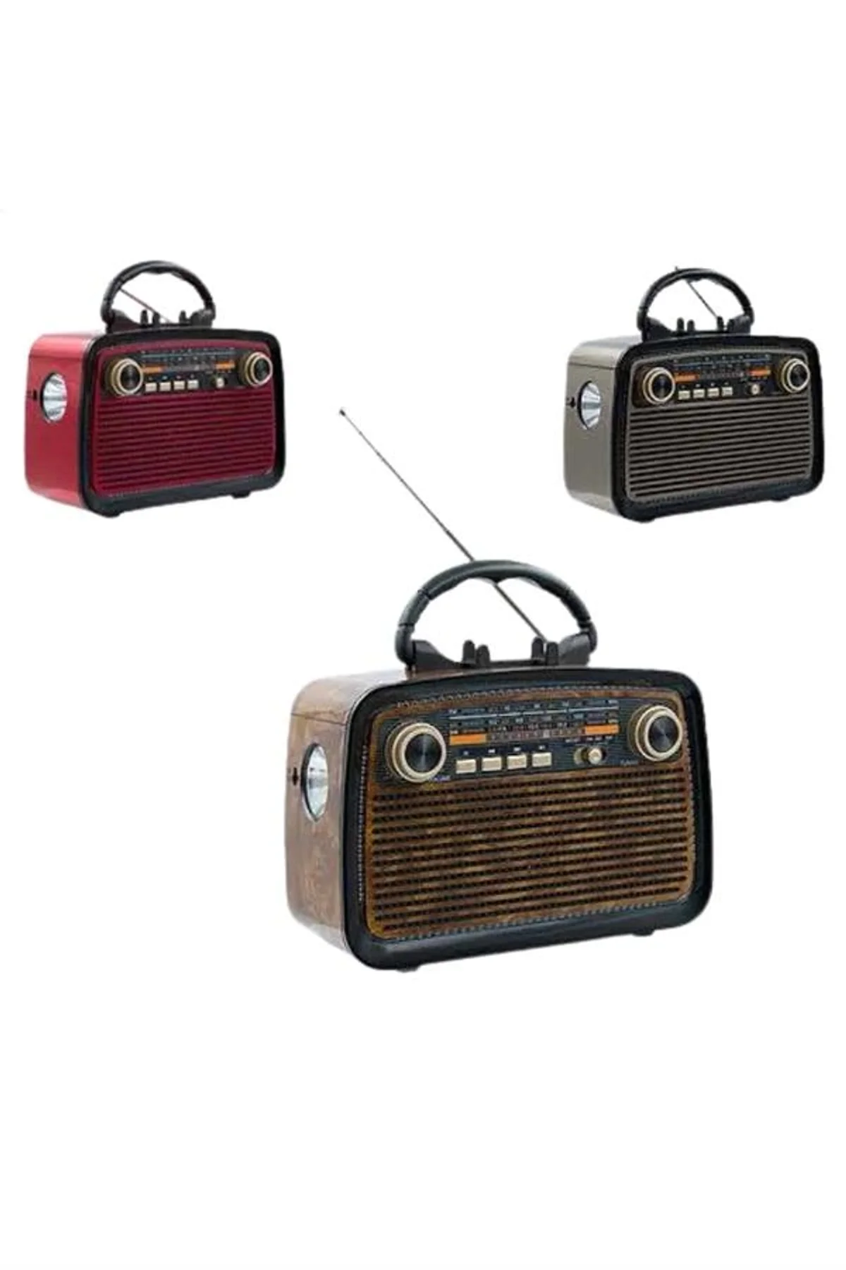 Eskitme Nostalji Tasarımlı Bluetoothlu Nostalji Radyo Ahşap Nostaljik Görünümlü - Just Cheap Store Görsel 4