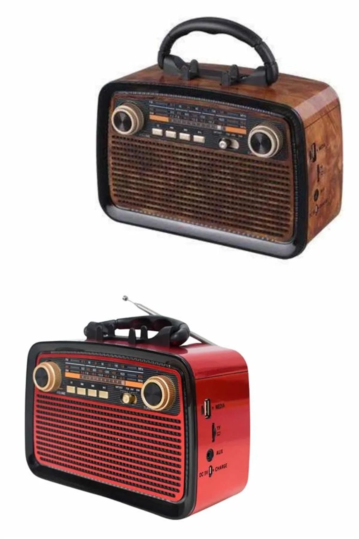 Eskitme Nostalji Tasarımlı Bluetoothlu Nostalji Radyo Ahşap Nostaljik Görünümlü - Just Cheap Store Görsel 5