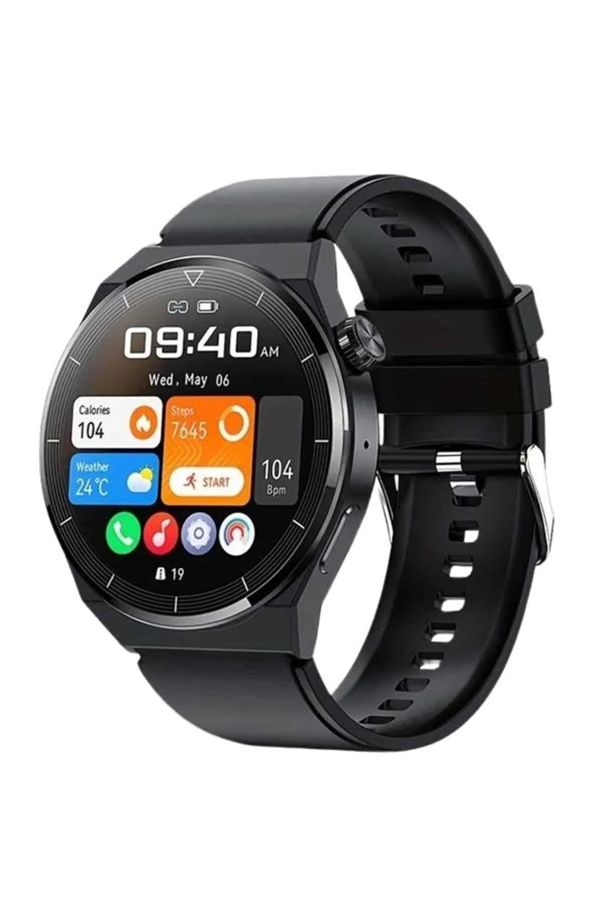 Amoled Ekran Metal Deri Silikon Kordonlu Uyku Ve Sağlık Takibi - Just Cheap Store Görsel 5