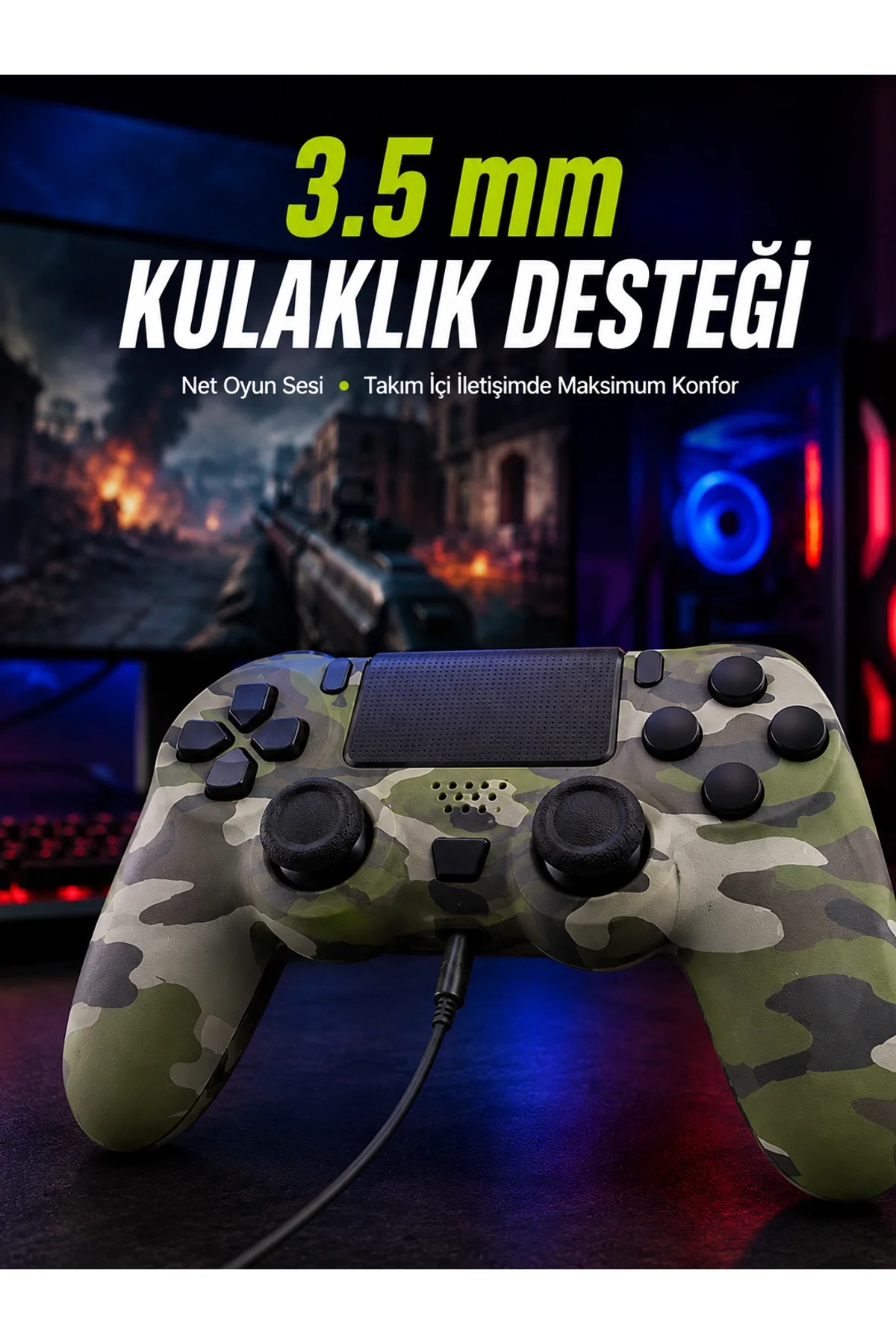 Led Işıklı Oyun Kolu – Durum Göstergeli Şık Tasarım