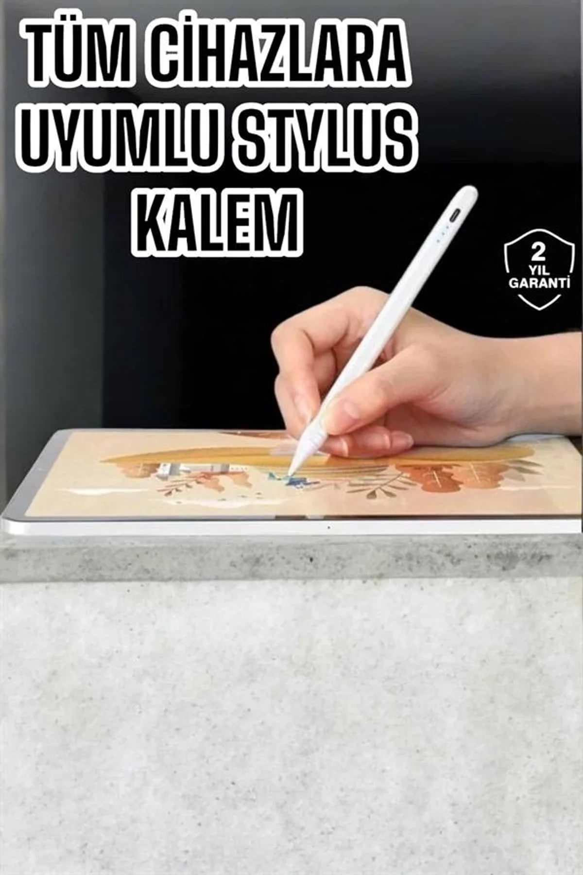 Dokunmatik Kalem Beyaz Şarjlı Yedek Uçlu Android Ve İos Uyumlu - Just Cheap Store Görsel 2