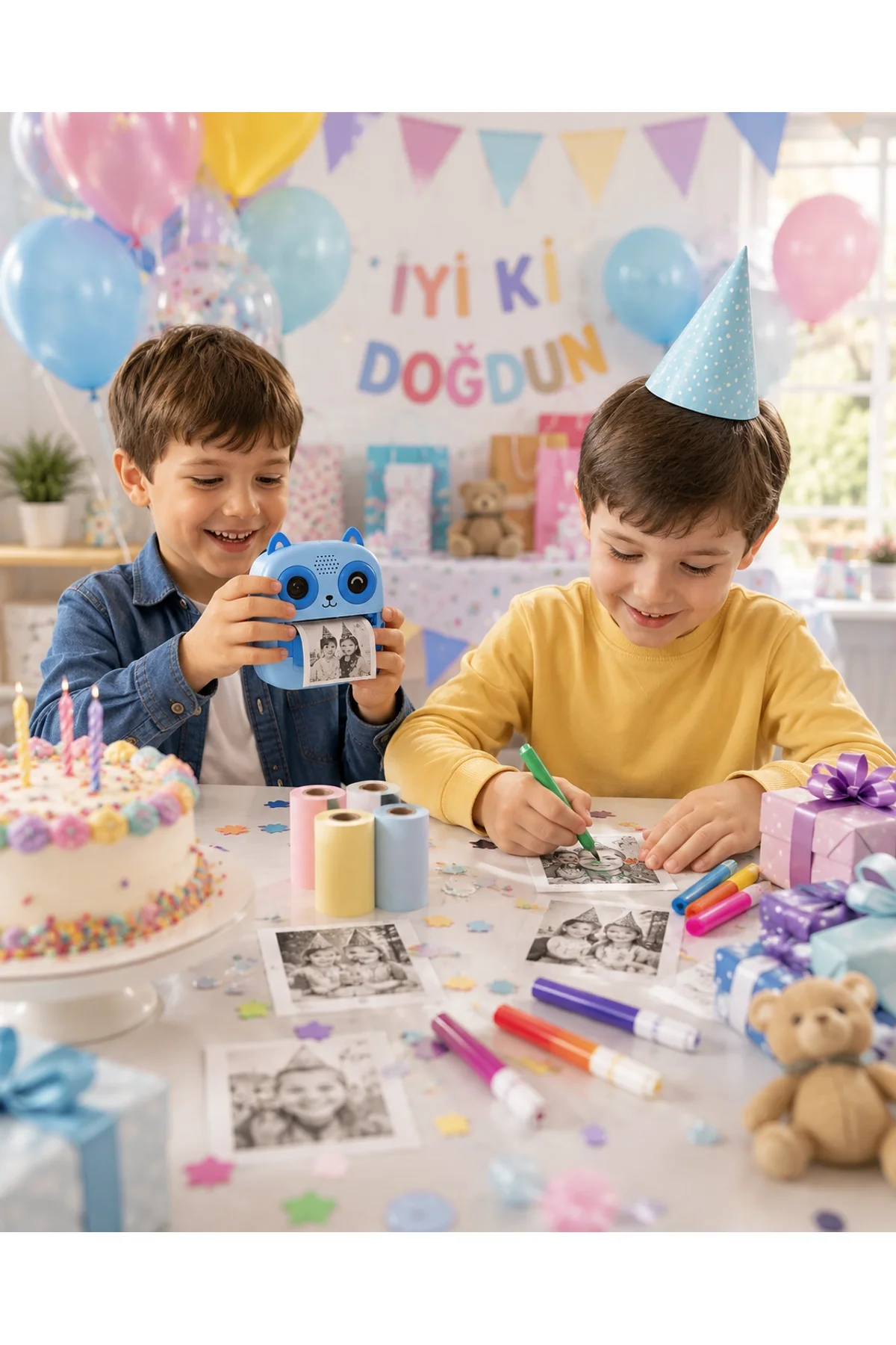 Anında Fotoğraf Basan Çocuk Kamerası Eğitici Ve Eğlenceli Termal Yazıcılı - Just Cheap Store Görsel 4